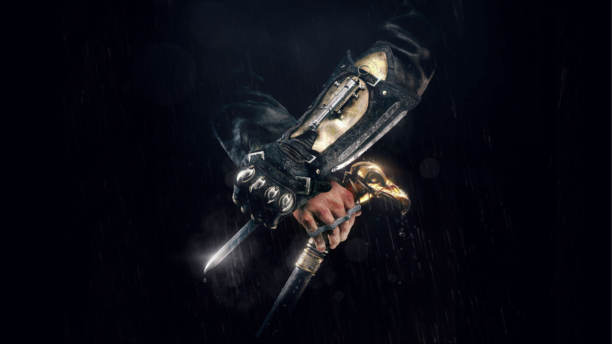 Lama celata, Assassin's Creed, Sfondo scuro, Full HD, wallpaper per PC