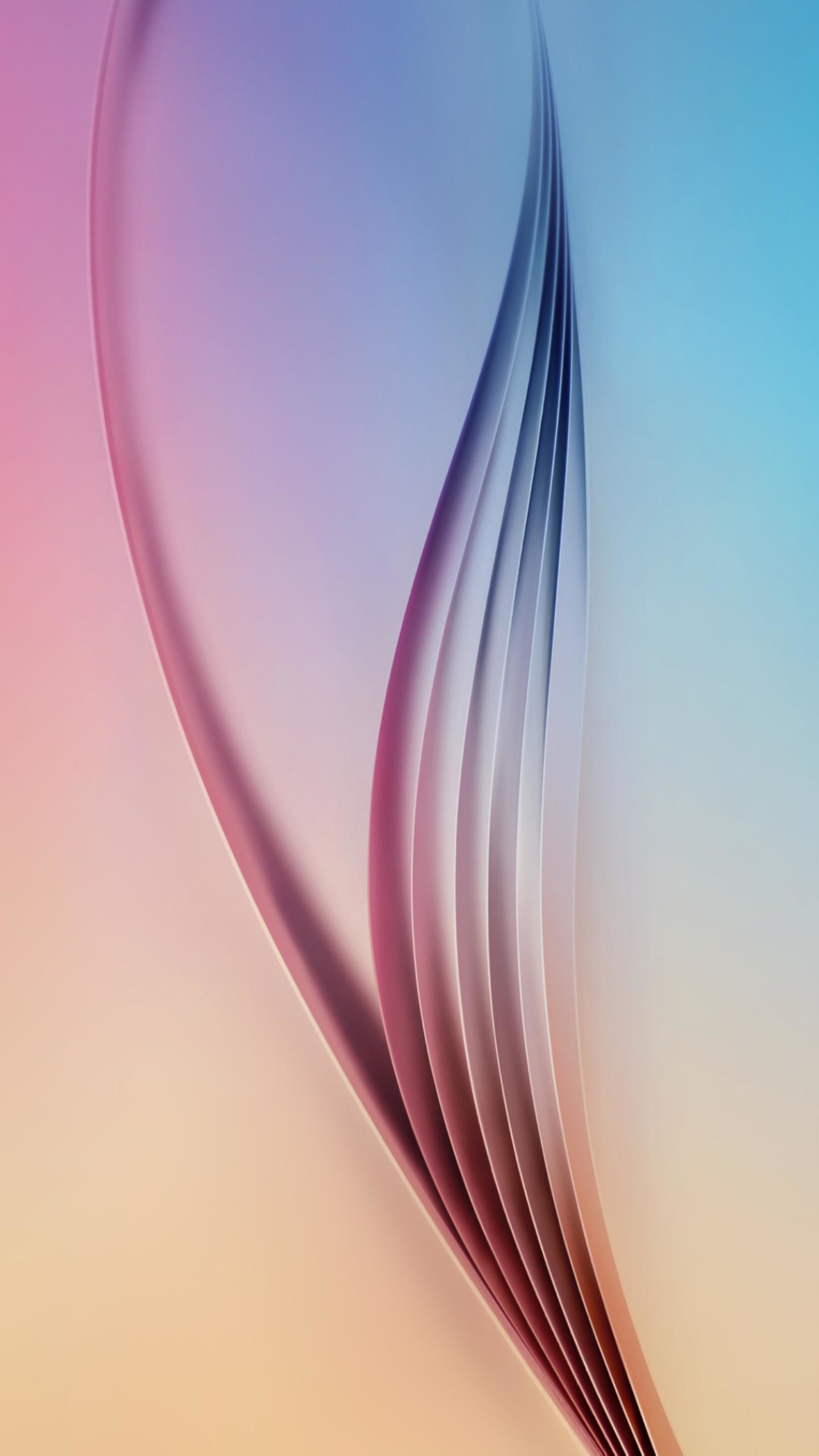 Samsung Galaxy S6, Linee curve, Pastello, QHD+, sfondo verticale per cellulare