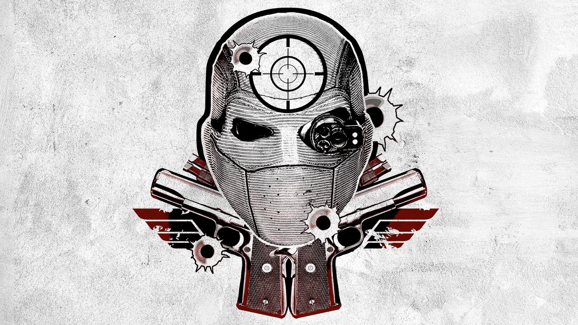 Deadshot, Suicide Squad, Emblema, Illustrazione, Full HD 1080p, sfondo desktop