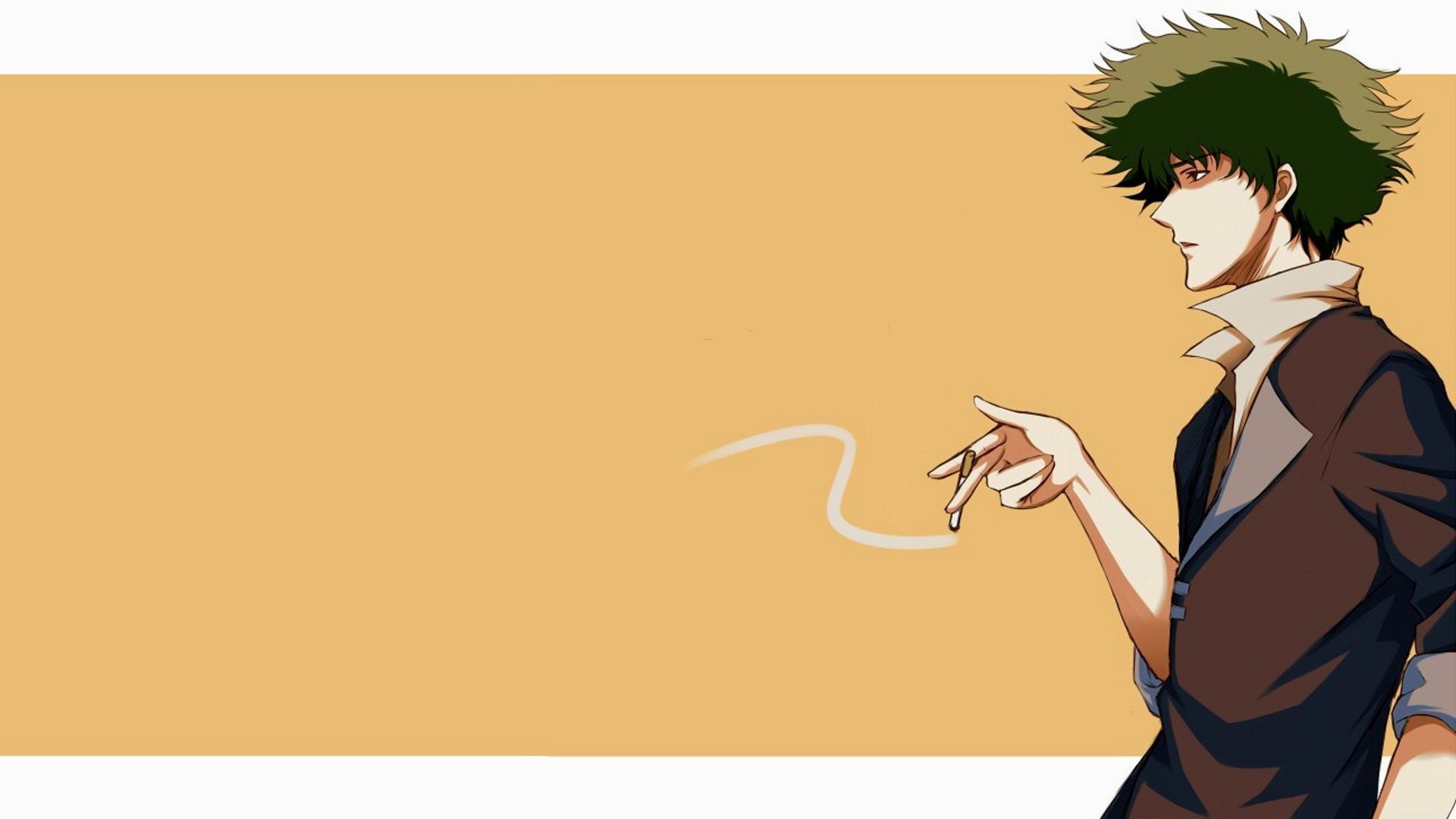 Spike Spiegel, Cowboy Bebop, Sigaretta, Arancione, 1920x1080, immagine di sfondo