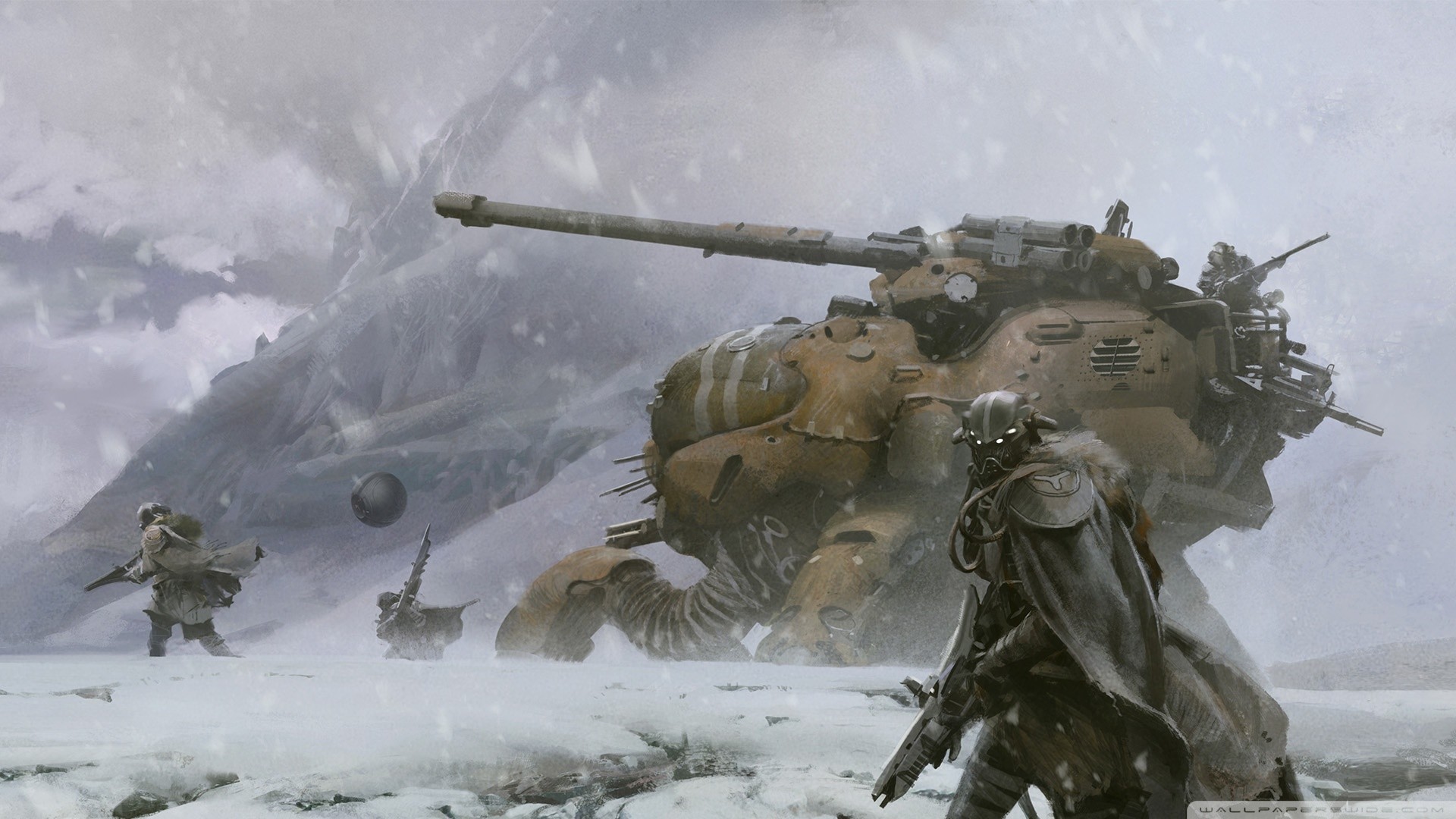 Destiny, Cabal, Carro armato, Neve, Arte concettuale, Full HD 1080p, sfondo desktop