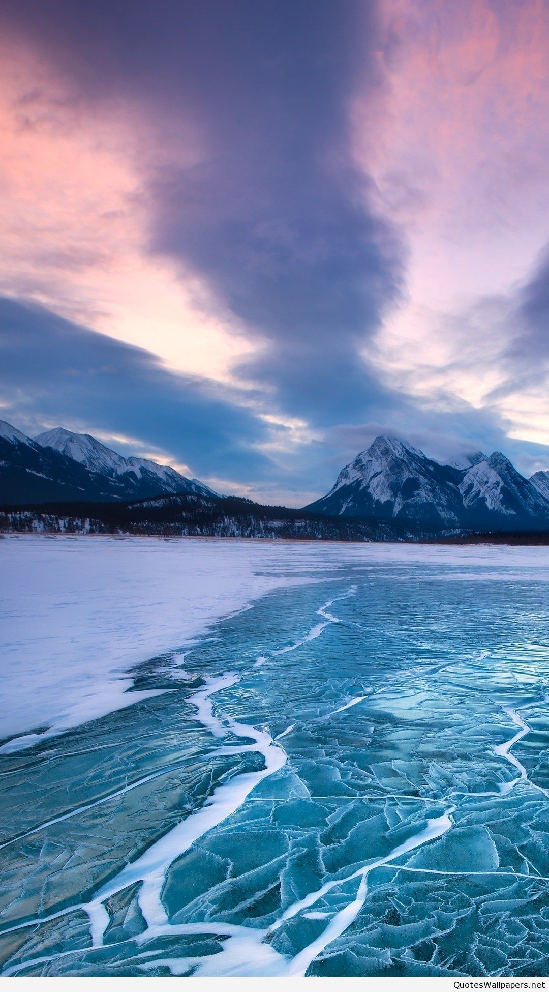 Abraham Lake, Lago ghiacciato, Montagne Rocciose, Canada, sfondo per iPhone 6