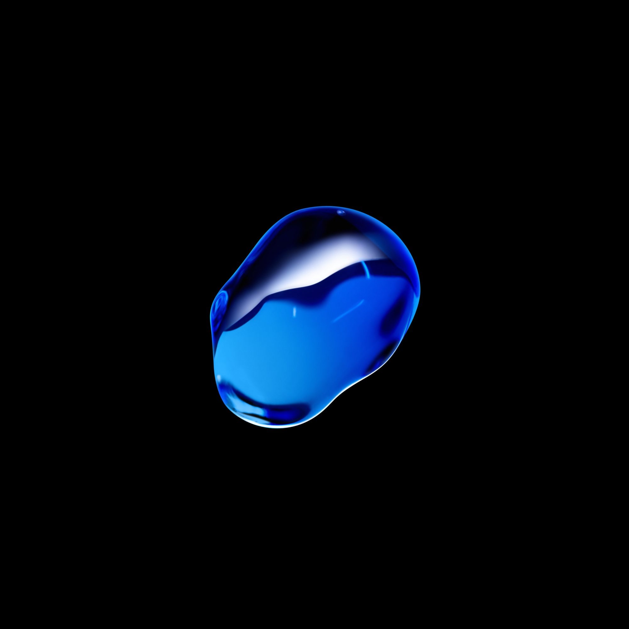 Gemma, Blu, Sfondo nero, Full HD, schermata di blocco iPad