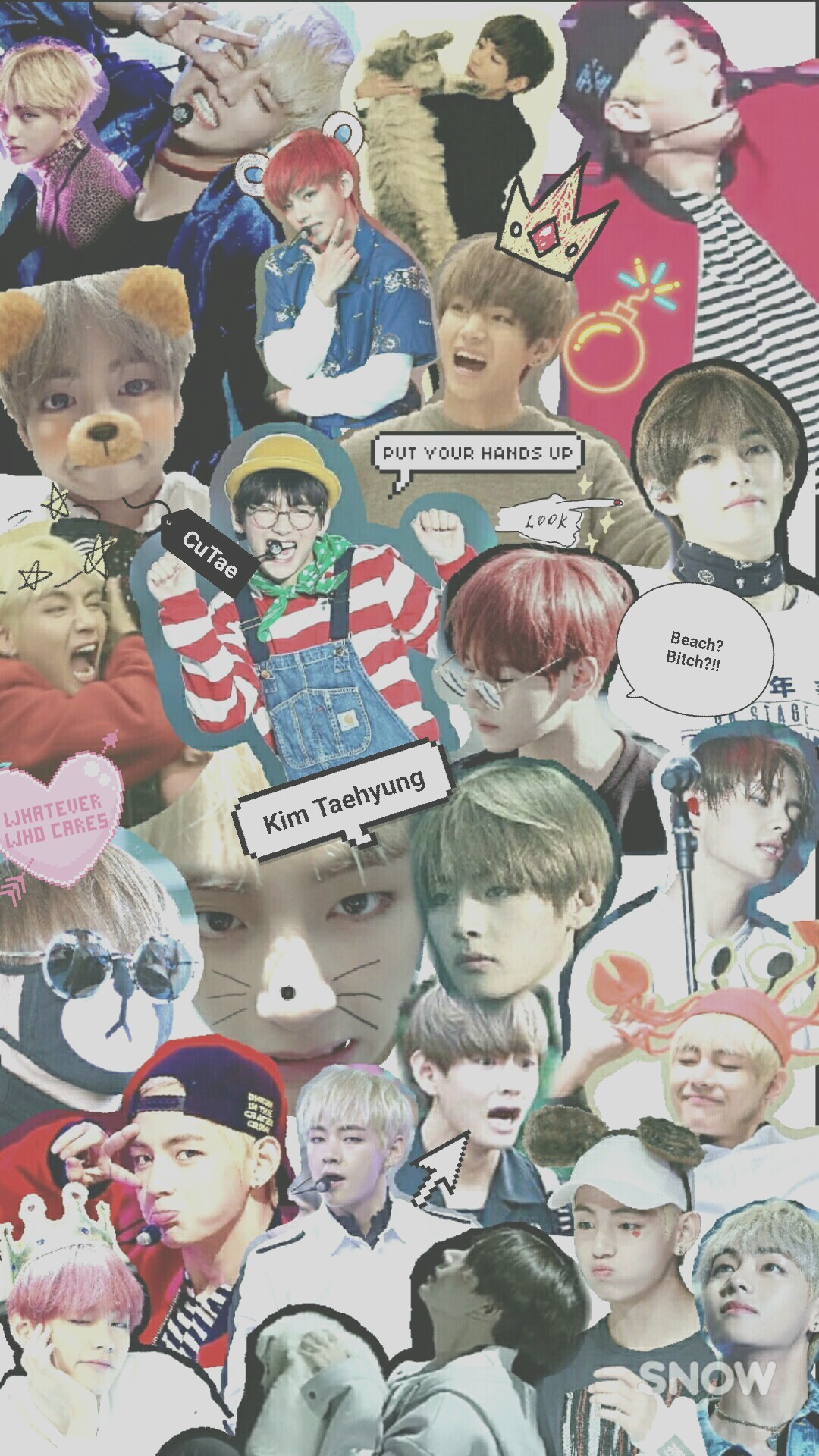 V, BTS, Collage, Adesivi, Full HD, sfondo per smartphone