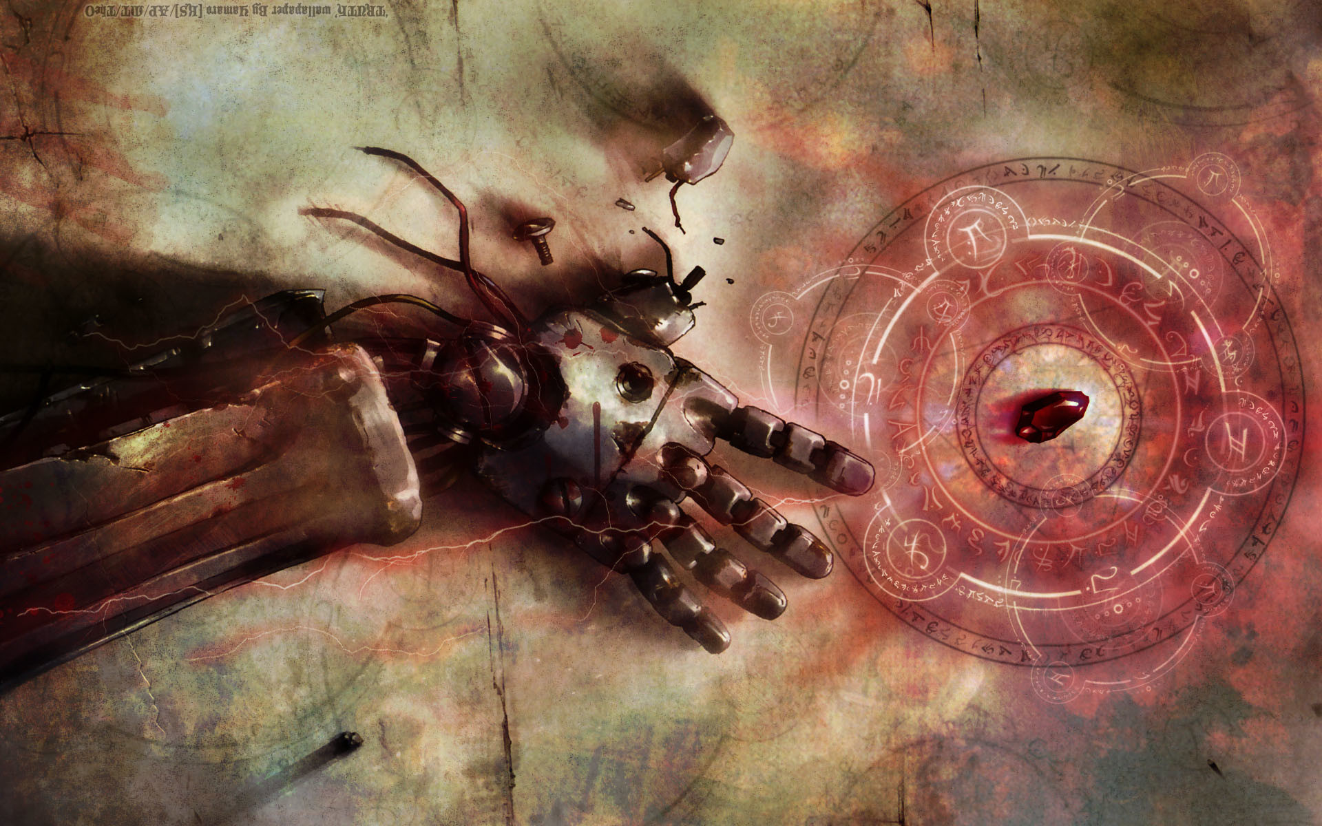 Edward Elric, Fullmetal Alchemist: Brotherhood, Automail, Cerchio alchemico, sfondo per PC