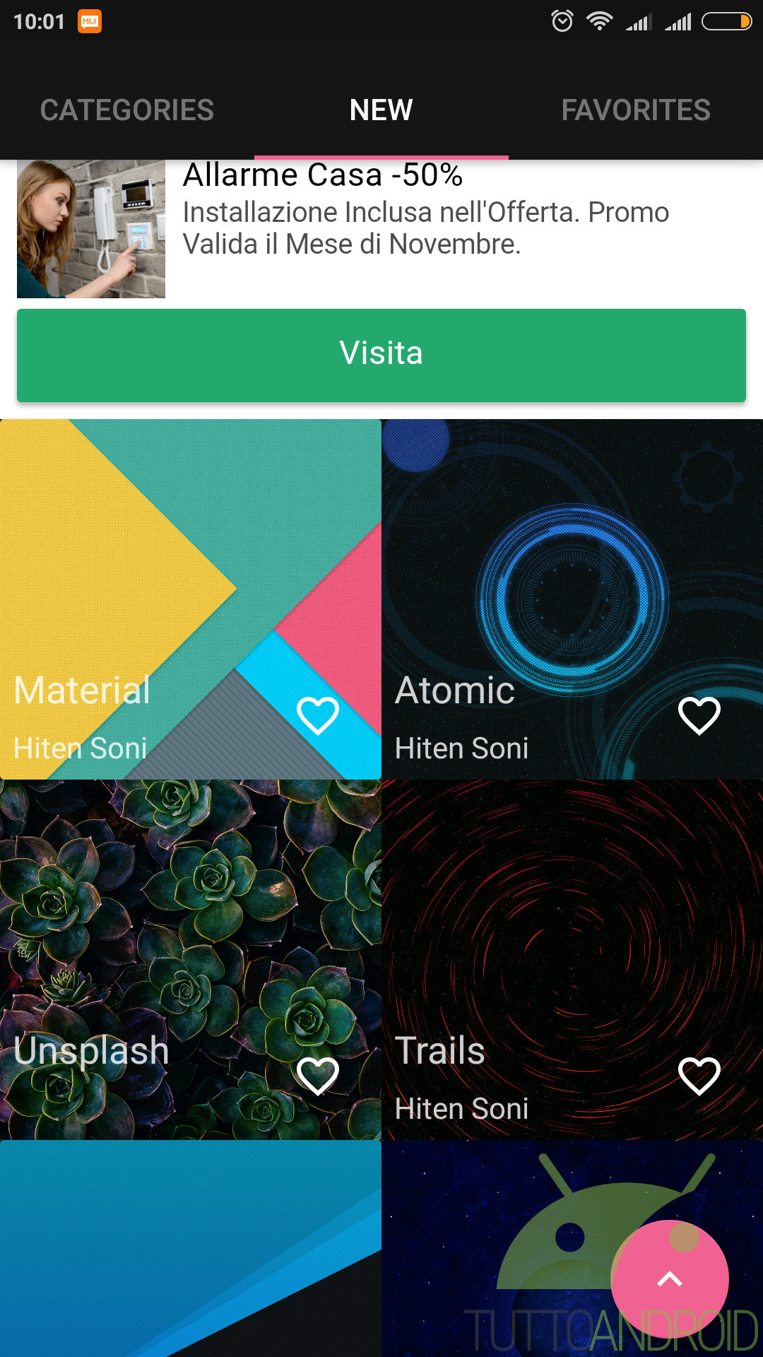 ... un nuovo wallpaper, tuttavia alcune funzioni sono attivabili solo sbloccando la versione Pro al prezzo di € 0,99 che elimina anche la pubblicità ., sfondo Full HD