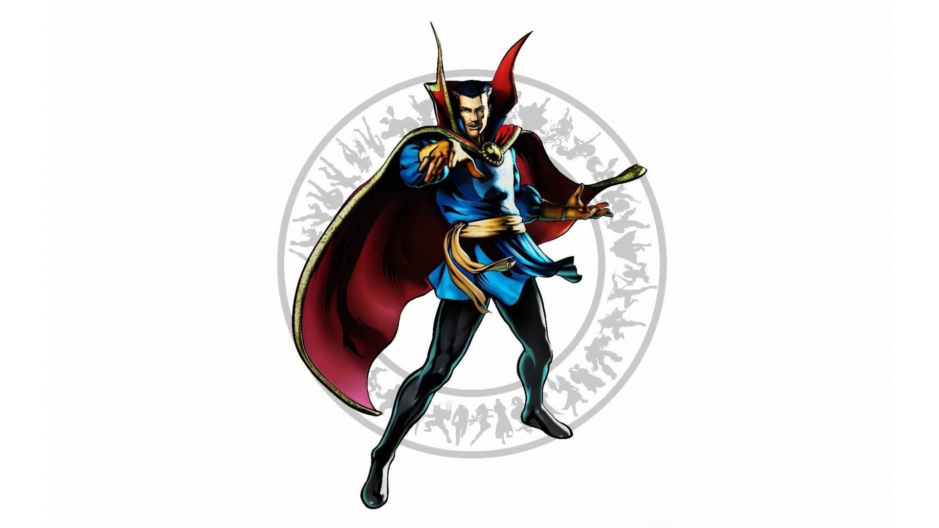 Doctor Strange, Ultimate Marvel vs. Capcom 3, Sfondo bianco, Cerchio magico, wallpaper desktop