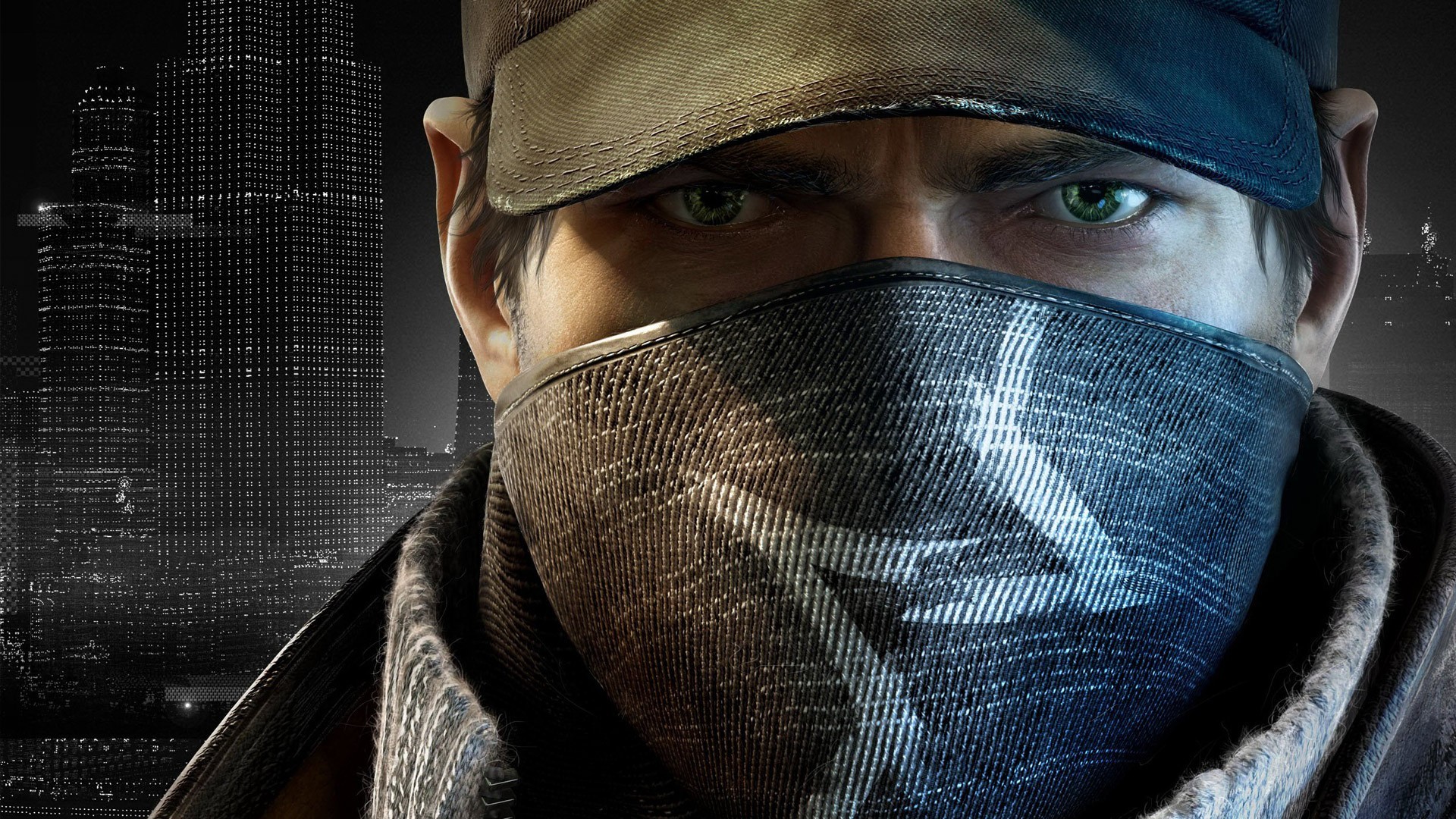 Aiden Pearce, Watch Dogs, Primo piano, Maschera, 16:9 Full HD, sfondo widescreen