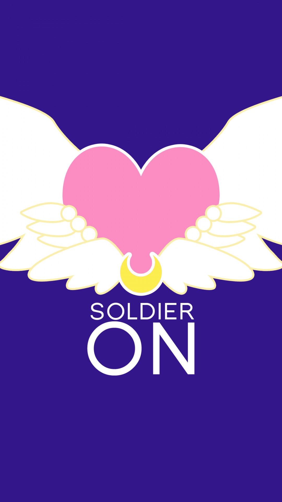 Sailor Moon, Spilla trasformazione, Soldier On, Minimalista, Viola, sfondo schermata Home