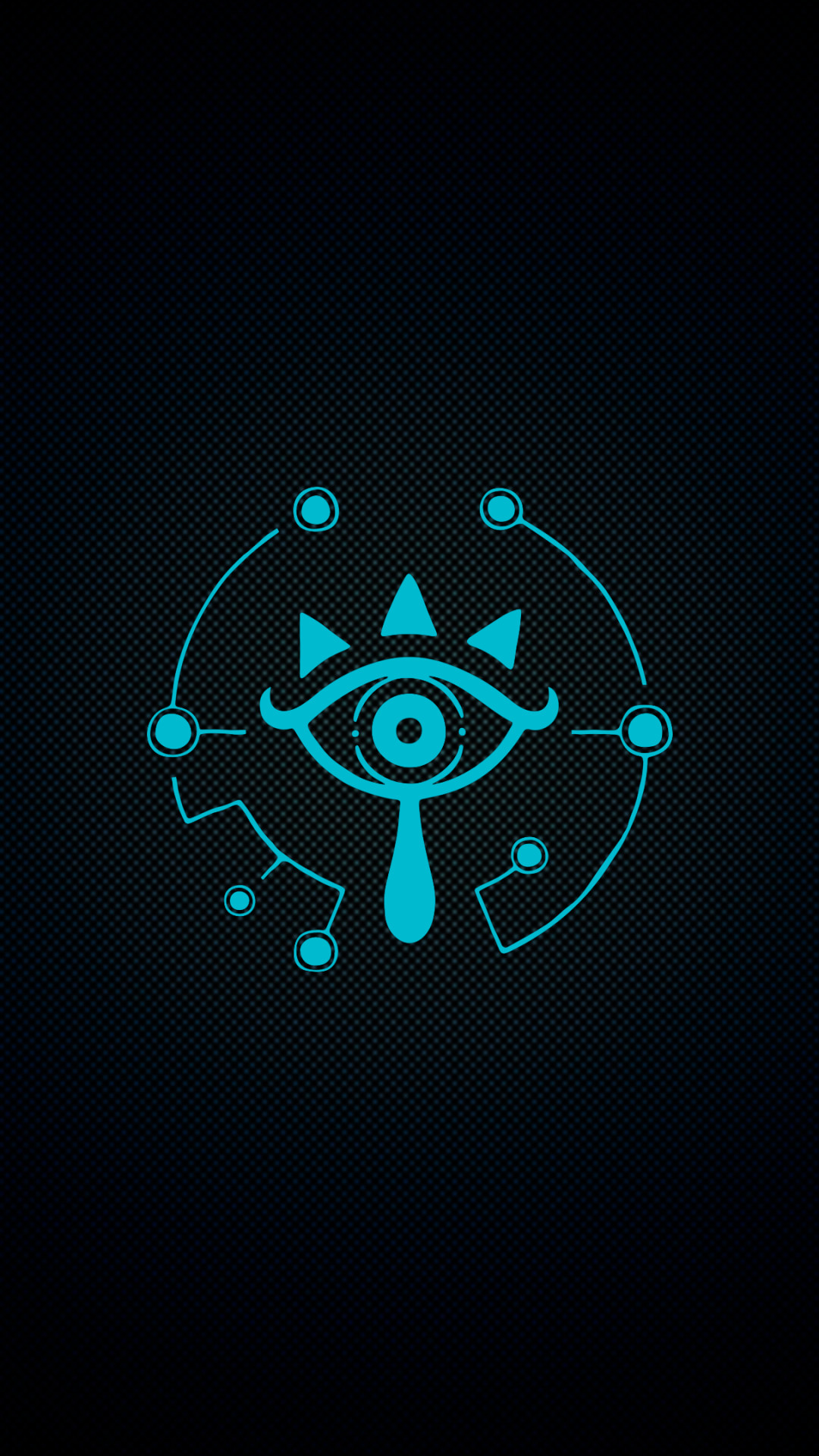 Occhio Sheikah, The Legend of Zelda: Breath of the Wild, Sfondo nero, Minimalista, schermata di blocco
