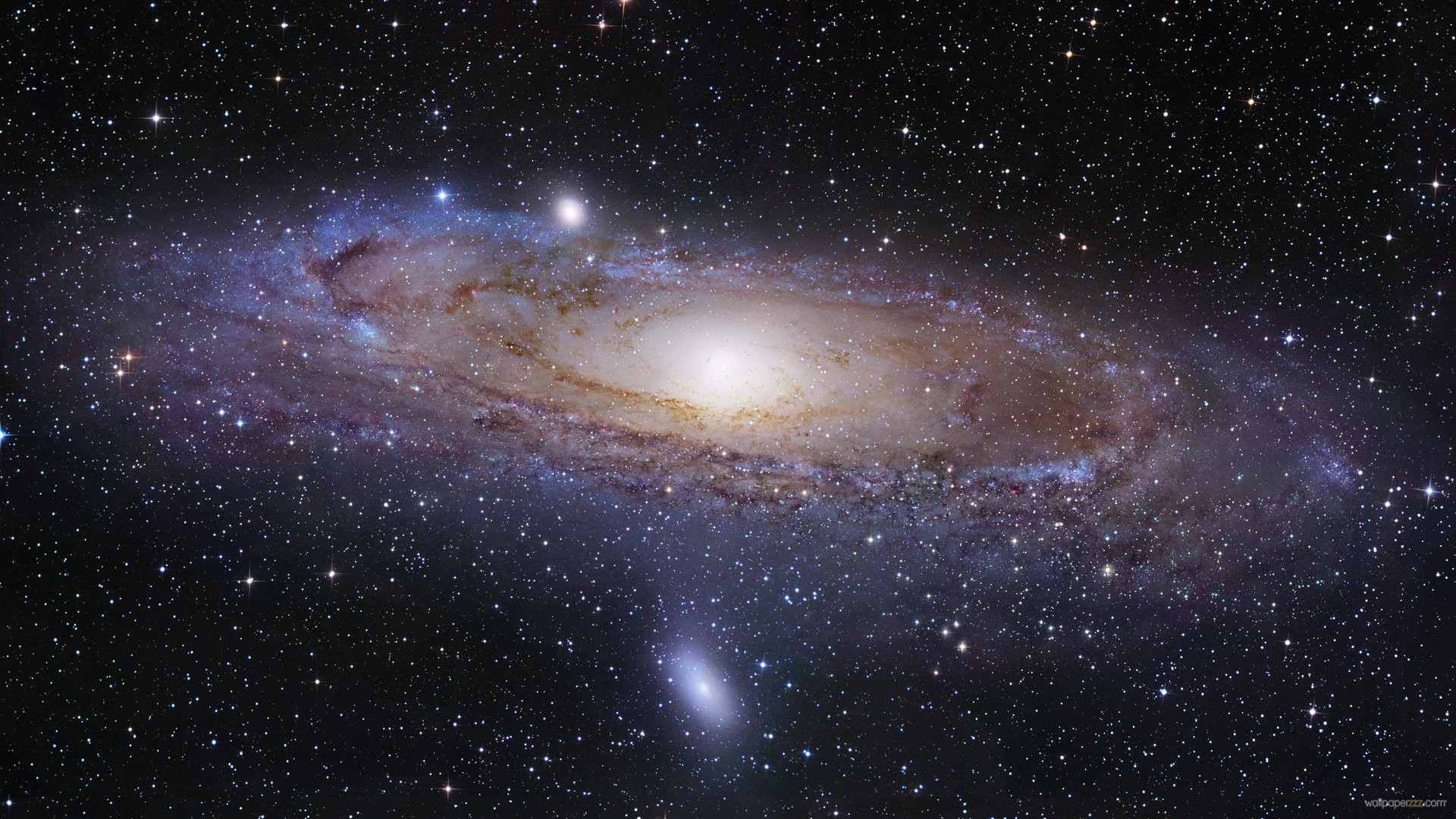 Galassia di Andromeda, Spazio, Stelle, 16:9 Full HD, sfondo widescreen