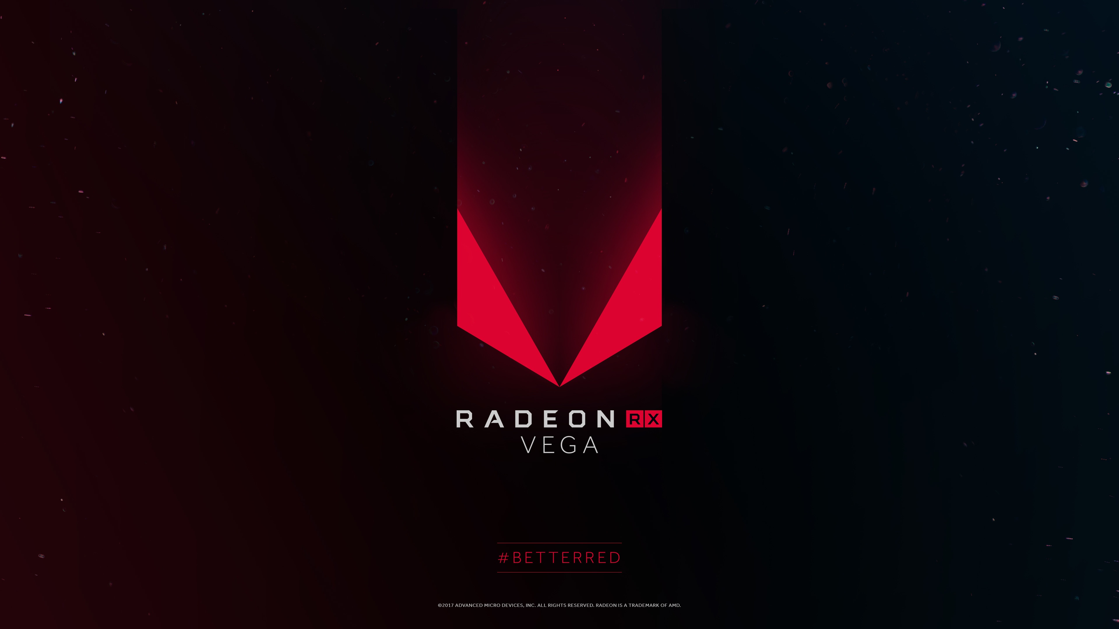 AMD Radeon RX Vega, Logo, Rosso, 4K, wallpaper per portatile