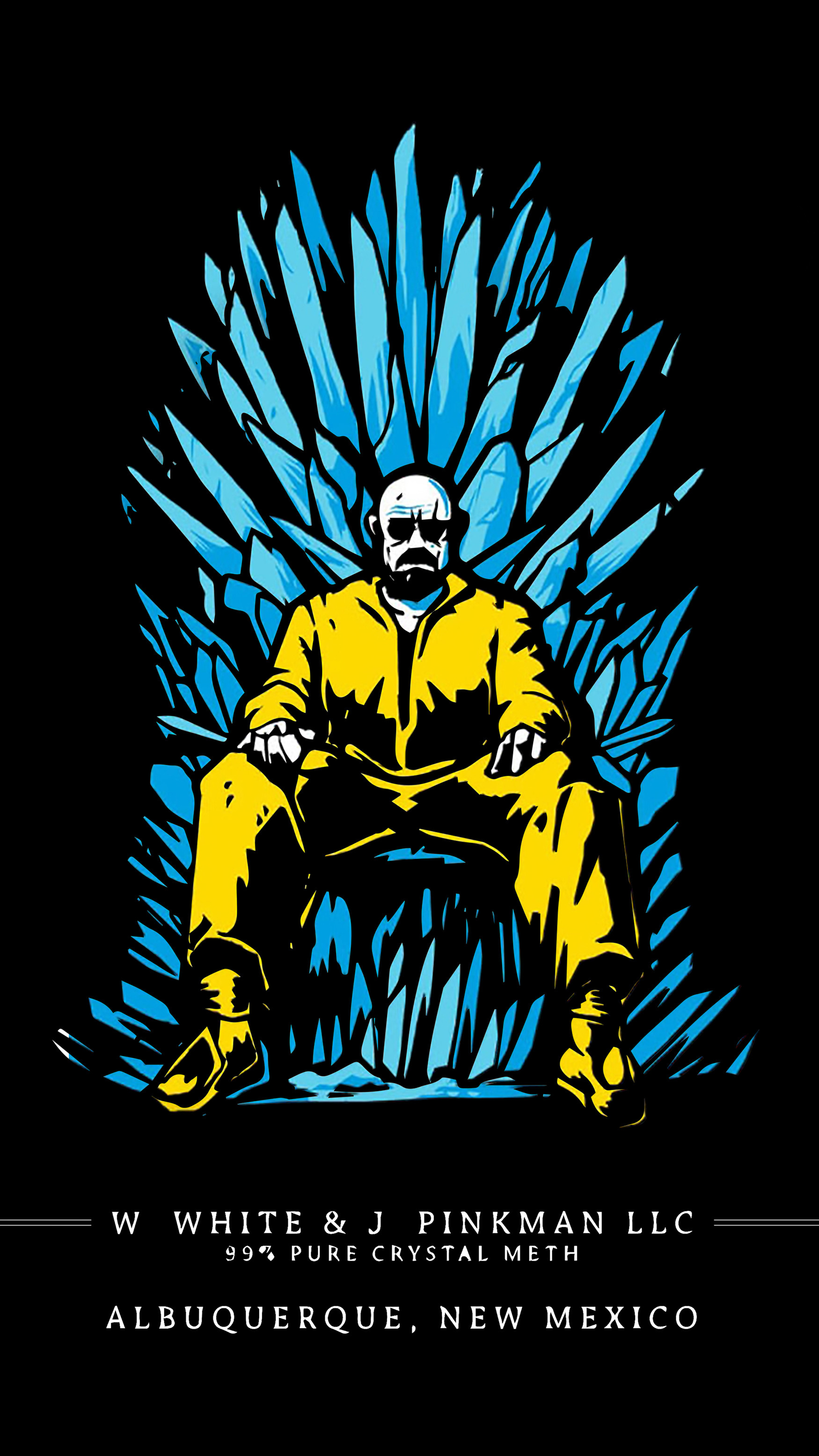 Walter White, Breaking Bad, Trono di Spade, Parodia, Poster, QHD+, sfondo per smartphone