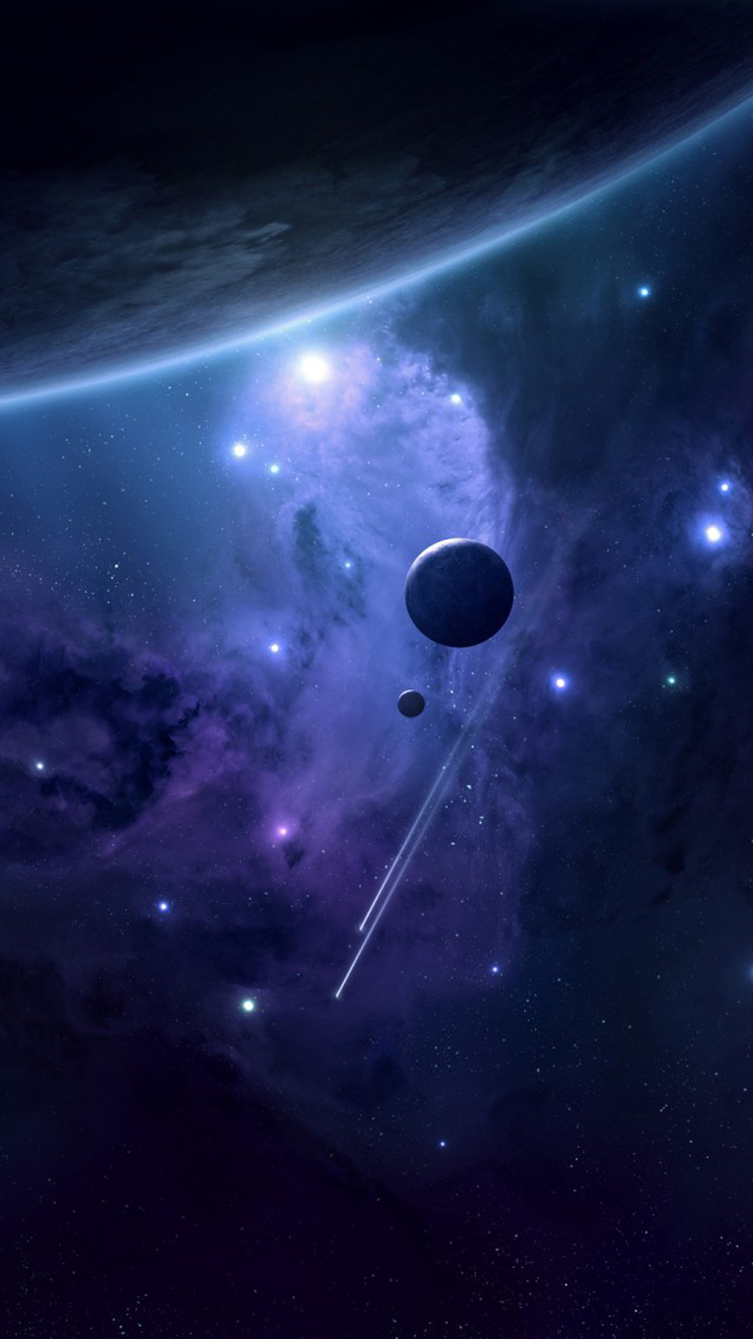 Spazio, Pianeta, Nebulosa, Viola, sfondo per LG G2