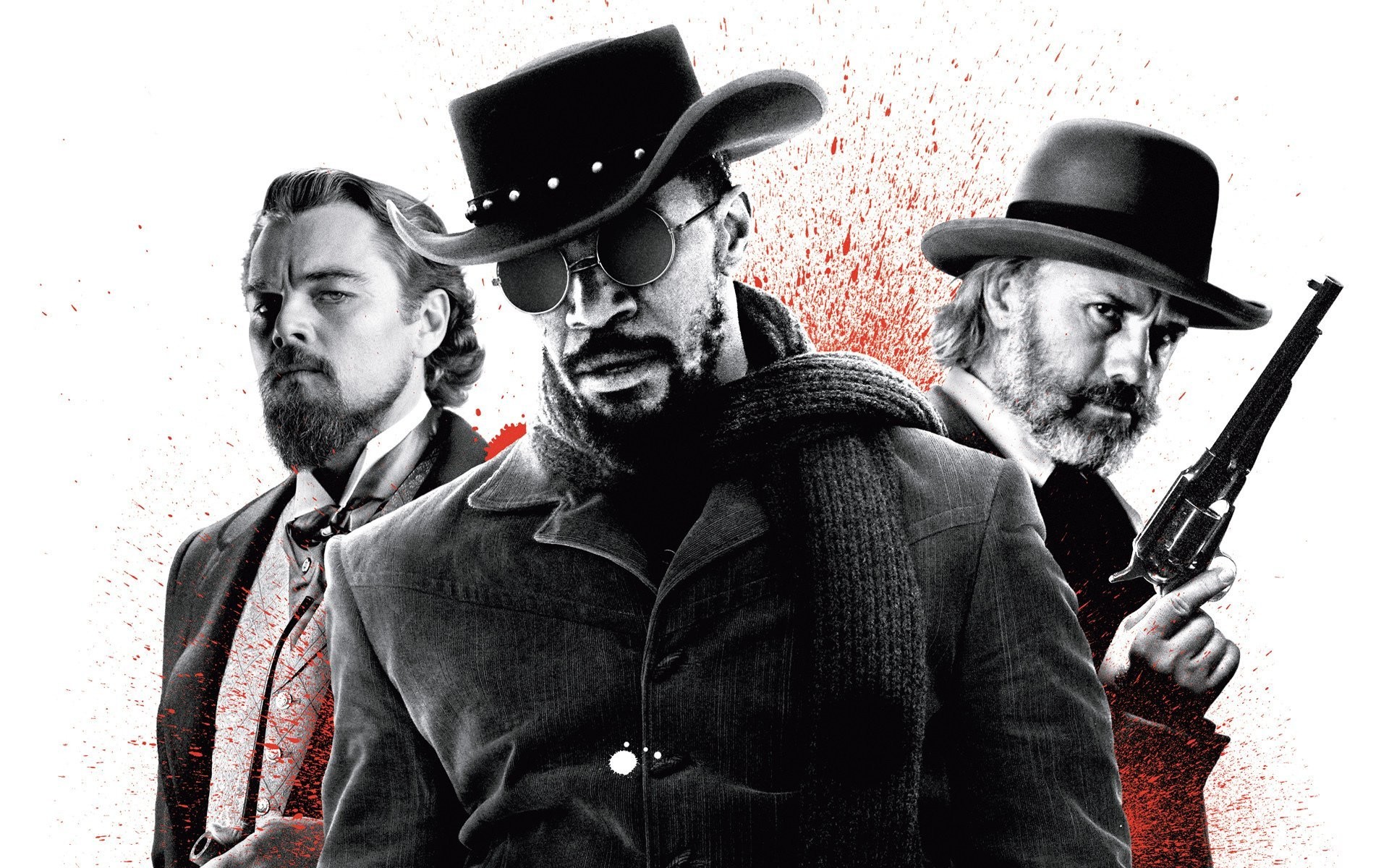 Django Unchained, Jamie Foxx, Leonardo DiCaprio, Christoph Waltz, Poster, sfondo MacBook Pro