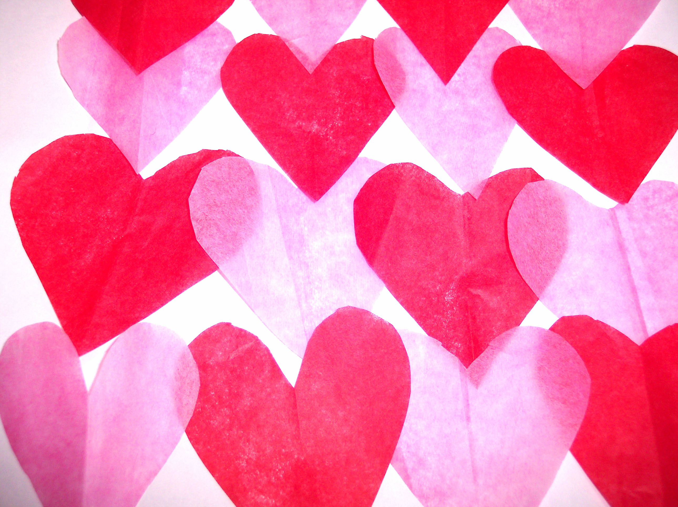 Cuori di carta, Rosso e rosa, Amore, 2K, schermata di blocco iPad