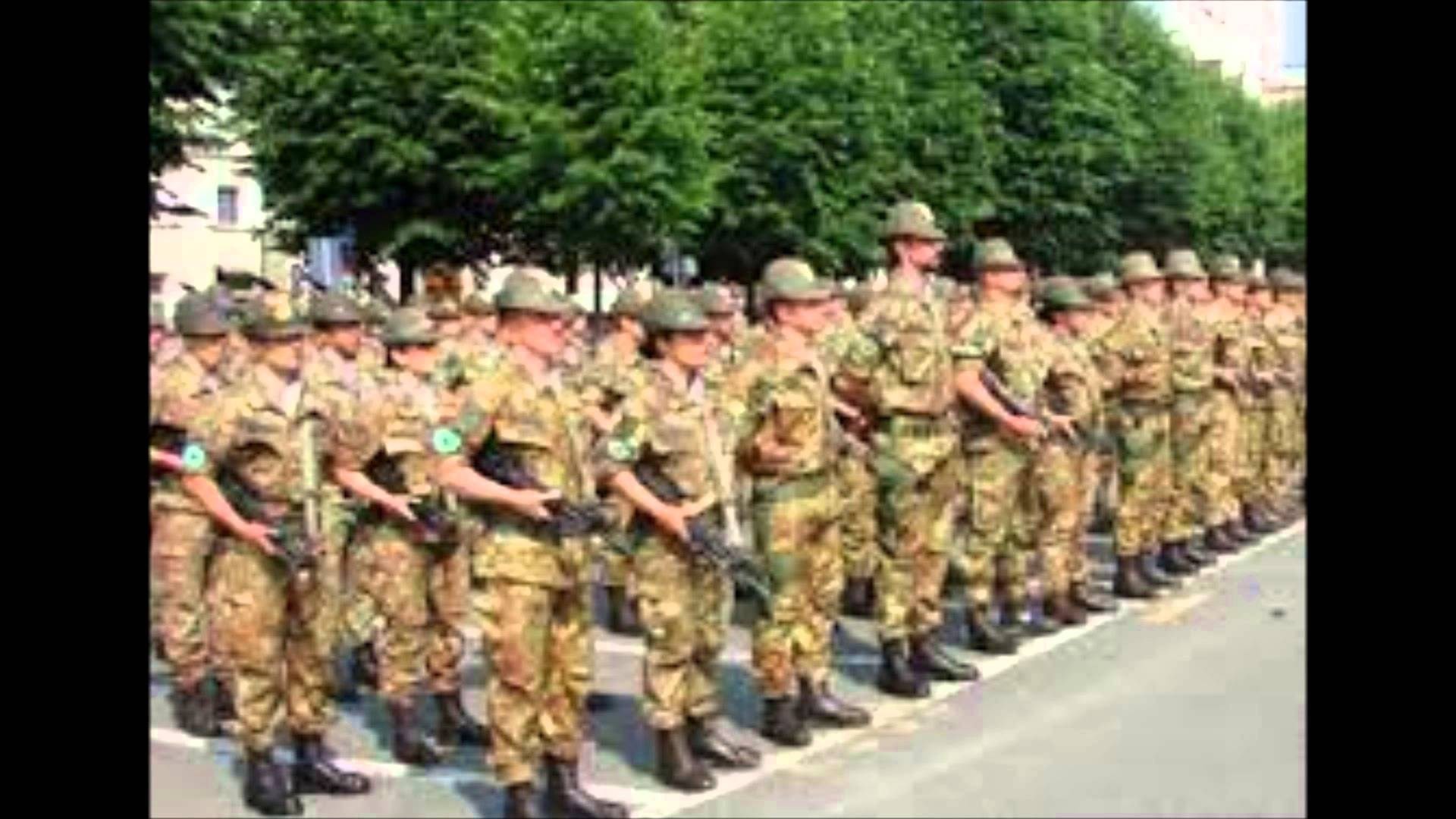 Esercito Italiano, Soldati, Parata militare, Uniforme mimetica, Schieramento, Alberi, sfondo Full HD