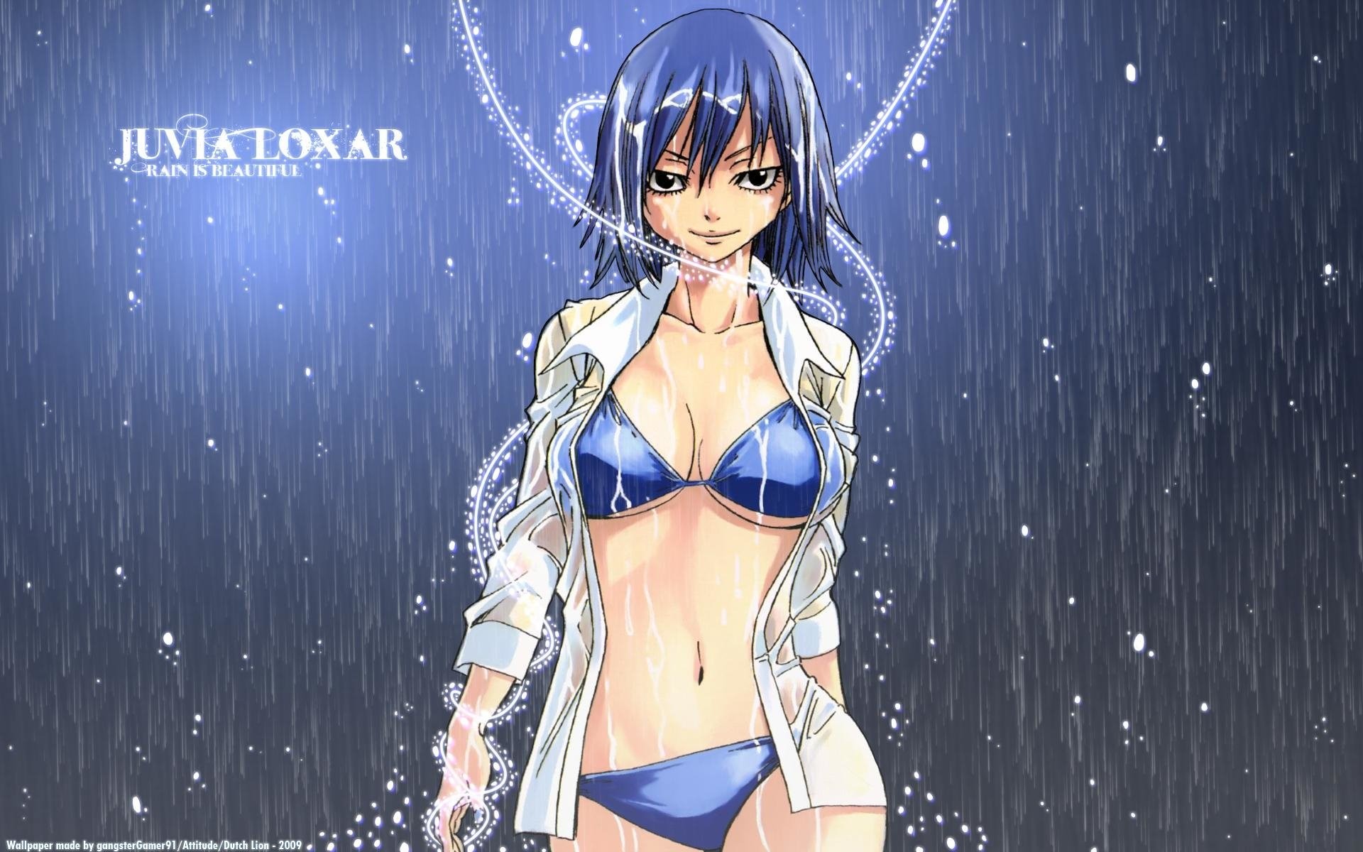 Juvia Lockser, Fairy Tail, Pioggia, Costume da bagno, 1920x1200, sfondo per PC