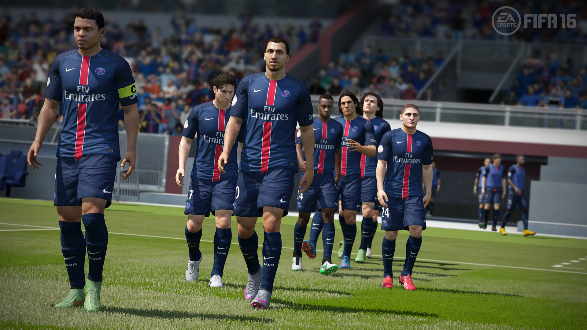 Thiago Silva, Paris Saint-Germain, FIFA 16, Ingresso in campo, Full HD, sfondo per portatile