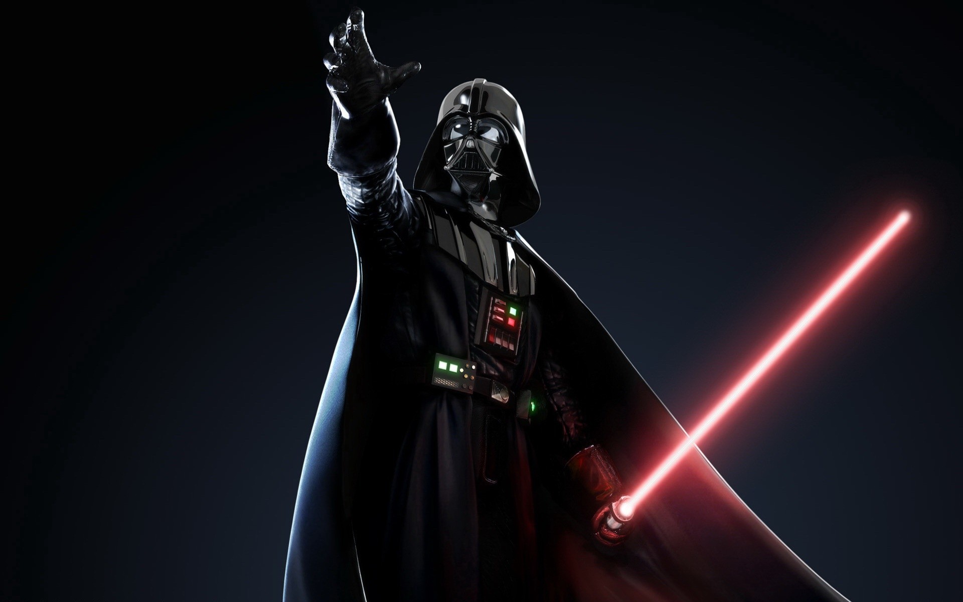 Darth Vader, Spada laser rossa, Forza, Sfondo scuro, 1920x1200, wallpaper desktop