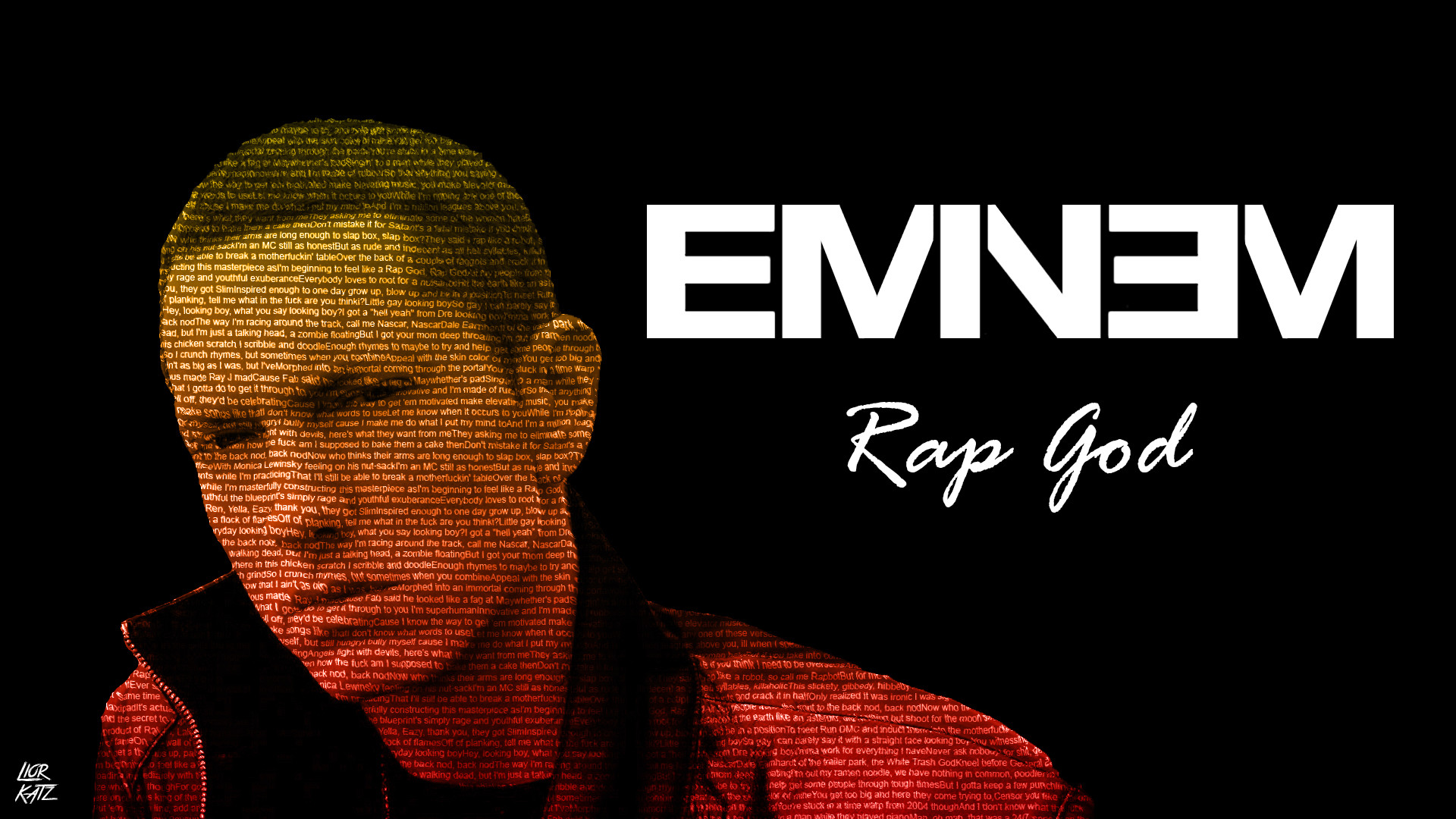 Eminem, Rap God, Logo, Tipografia, Full HD, sfondo Windows 11