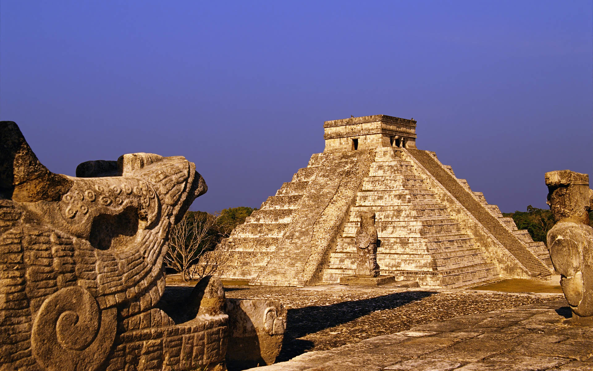 Chichén Itzá, El Castillo, Messico, Piramide maya, Full HD, wallpaper Windows 7