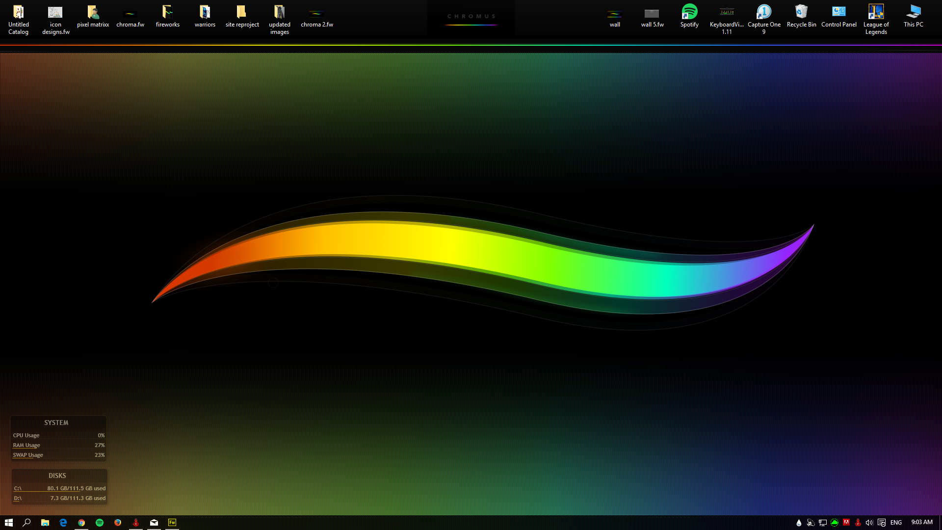 Razer, Razer Chroma, Onda arcobaleno, Desktop Windows, 16:9 Full HD, wallpaper widescreen