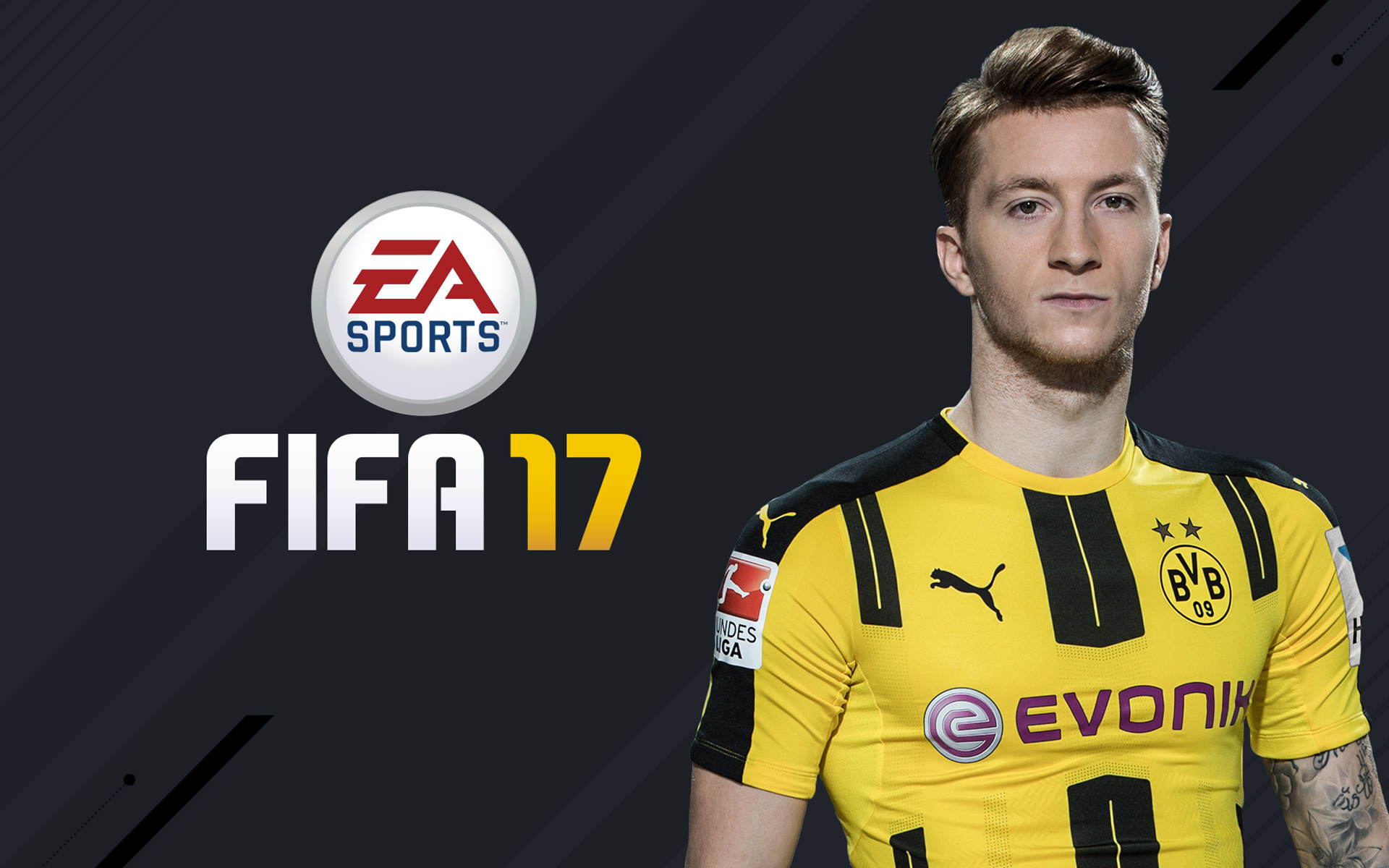 Marco Reus, FIFA 17, EA Sports, Logo, 1920x1200, sfondo per PC