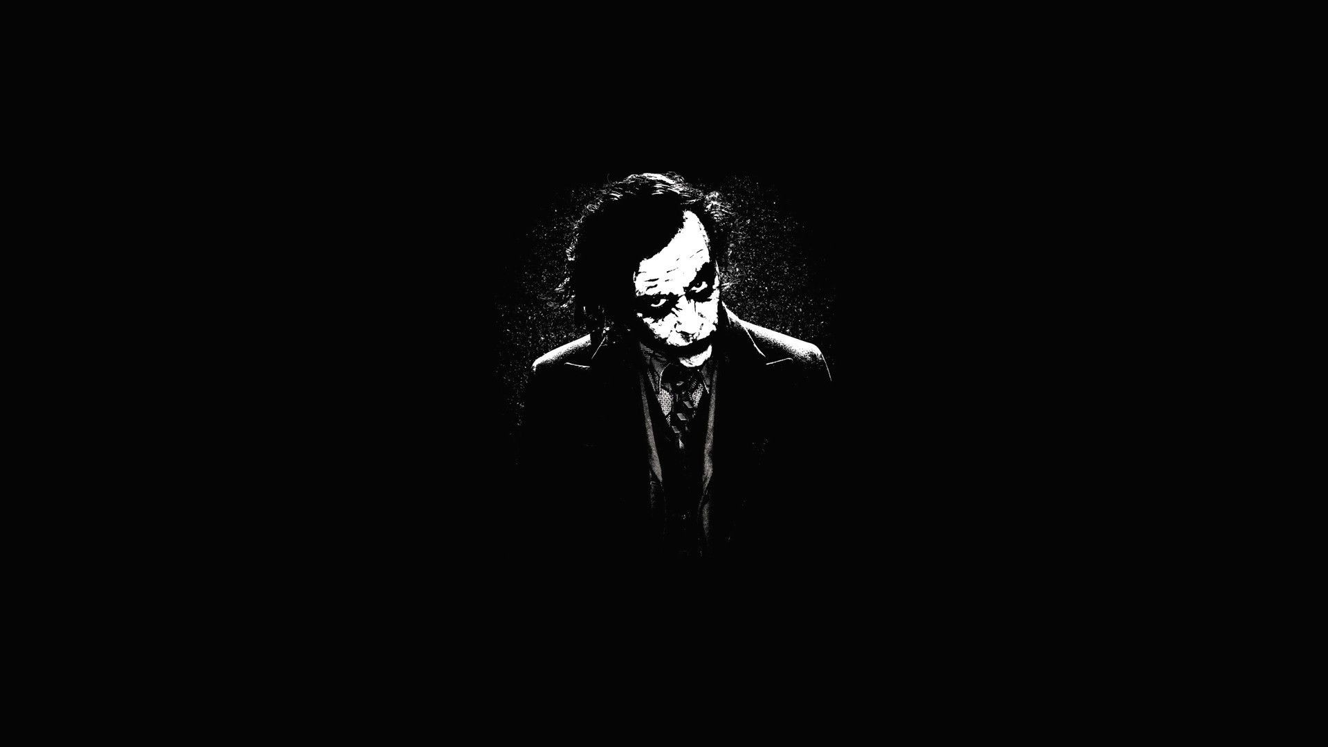 Joker, Heath Ledger, Sfondo nero, 1920x1080, wallpaper desktop