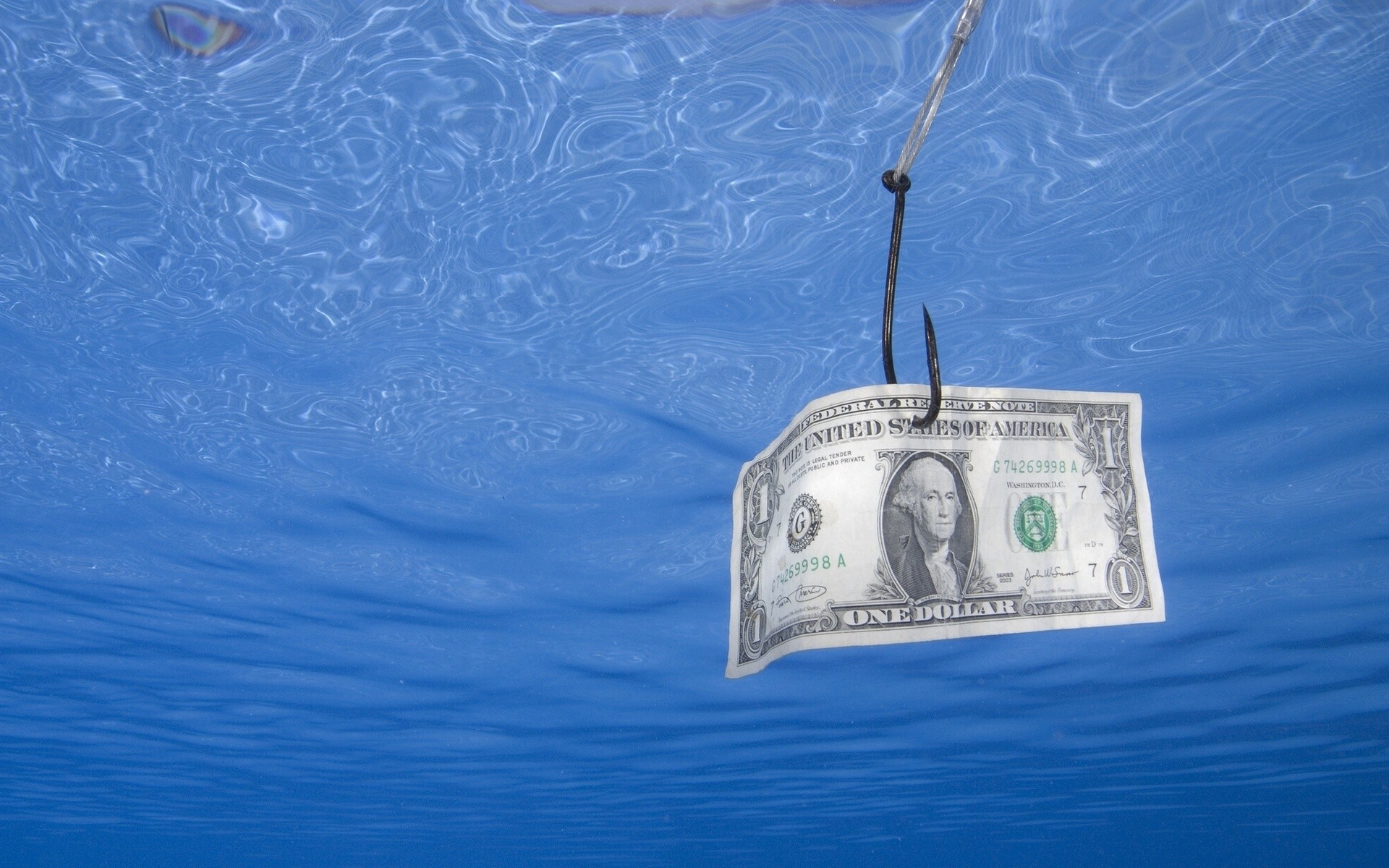 Nevermind, Nirvana, Banconota da un dollaro, Amo, Acqua, Full HD, sfondo per portatile