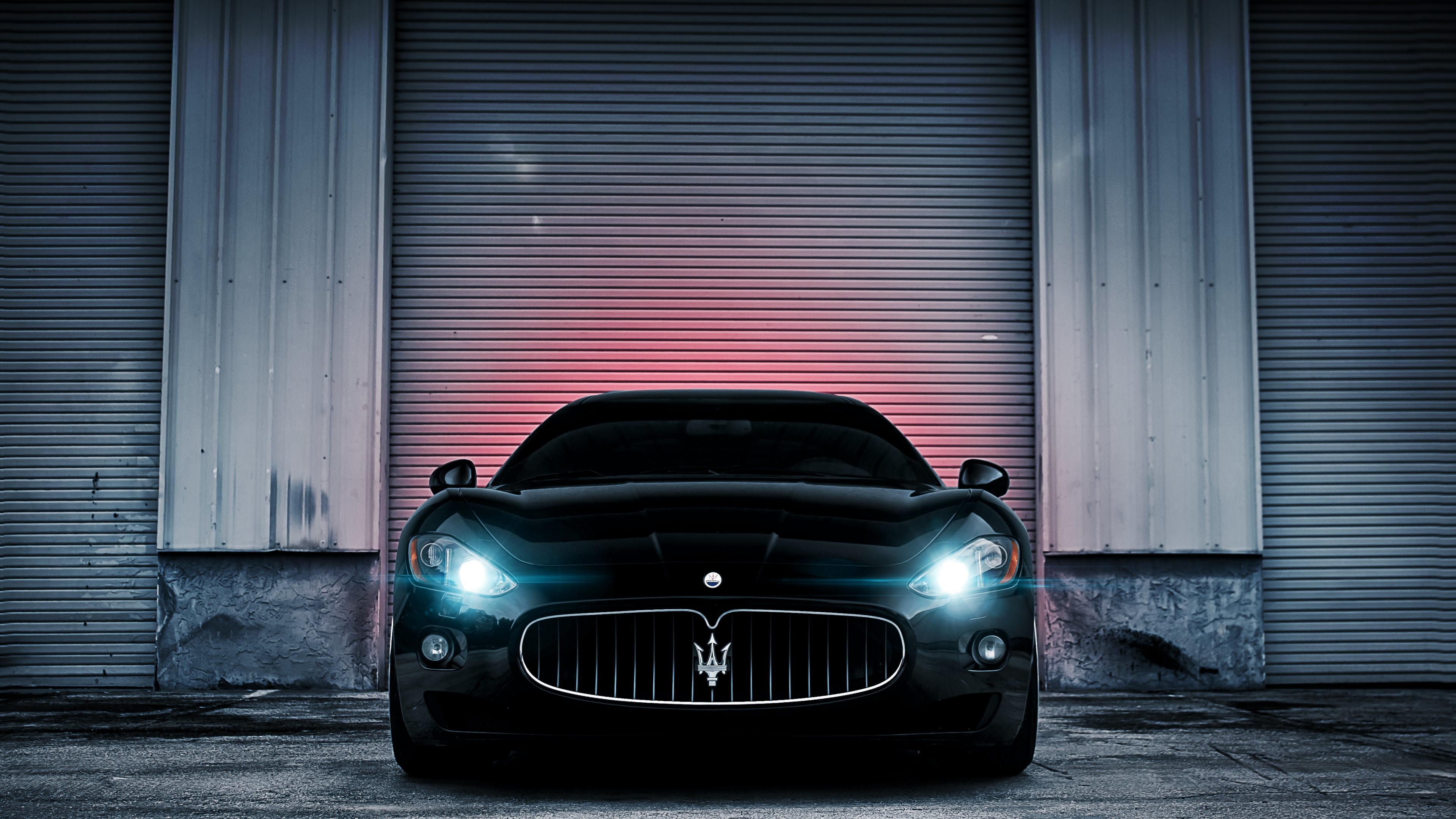 Maserati GranTurismo, Fari, Saracinesca, Nero, wallpaper PC