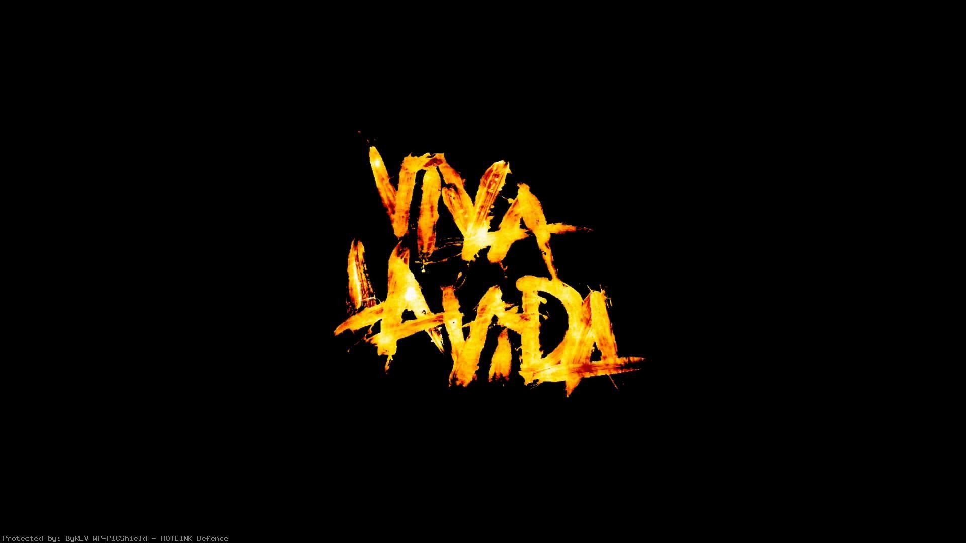 Viva la Vida, Coldplay, Tipografia, Sfondo nero, Full HD, wallpaper per computer