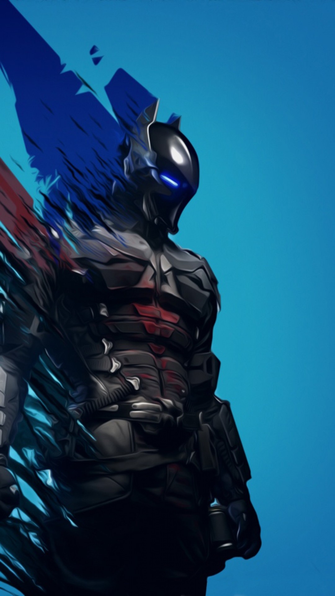 Batman, Batman: Arkham Knight, Cavaliere di Arkham, DC Comics, Blu, sfondo cellulare Android