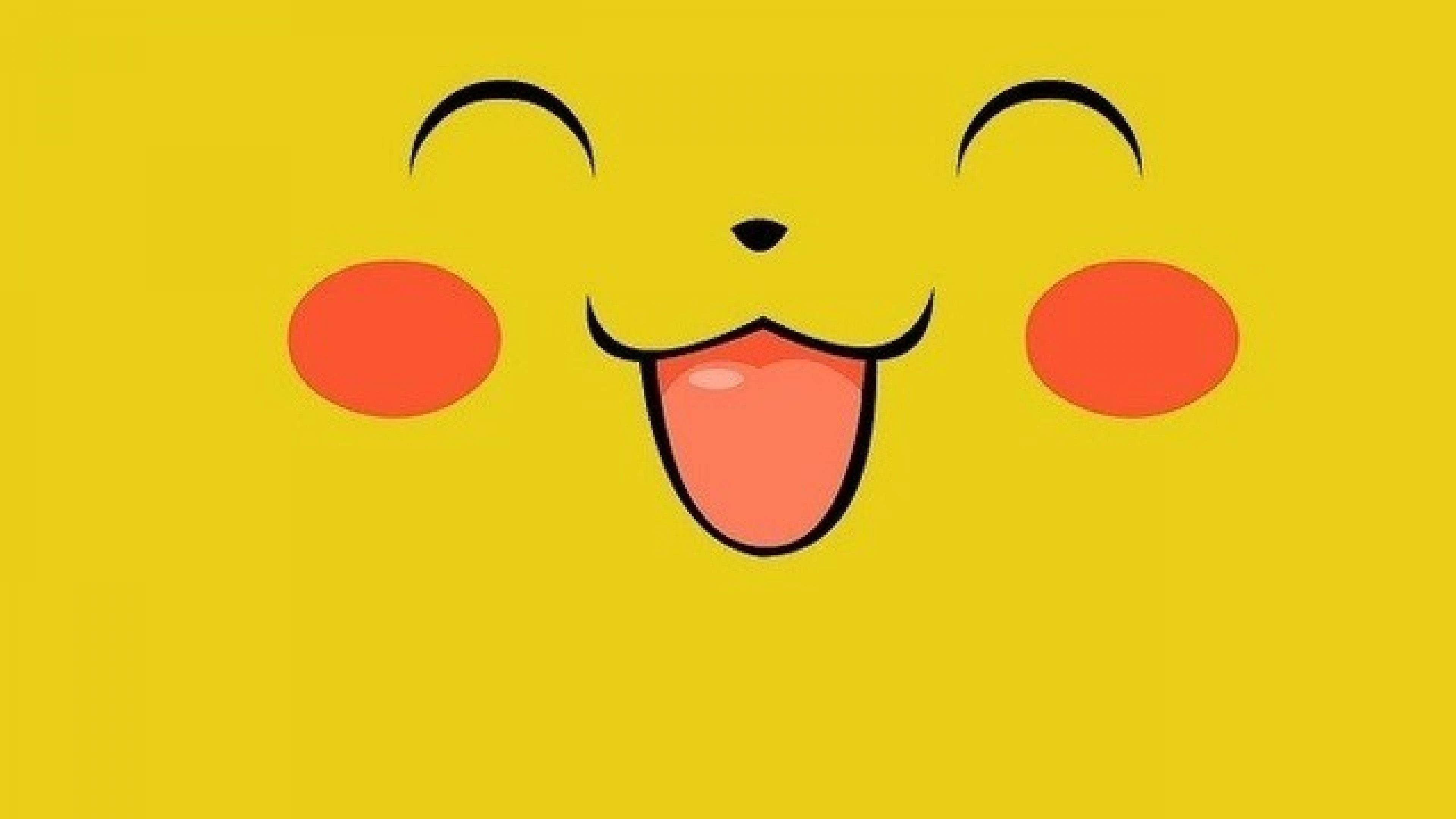 Pikachu, Pokémon, Muso, Sorriso, Giallo, 4K 2160p, sfondo desktop