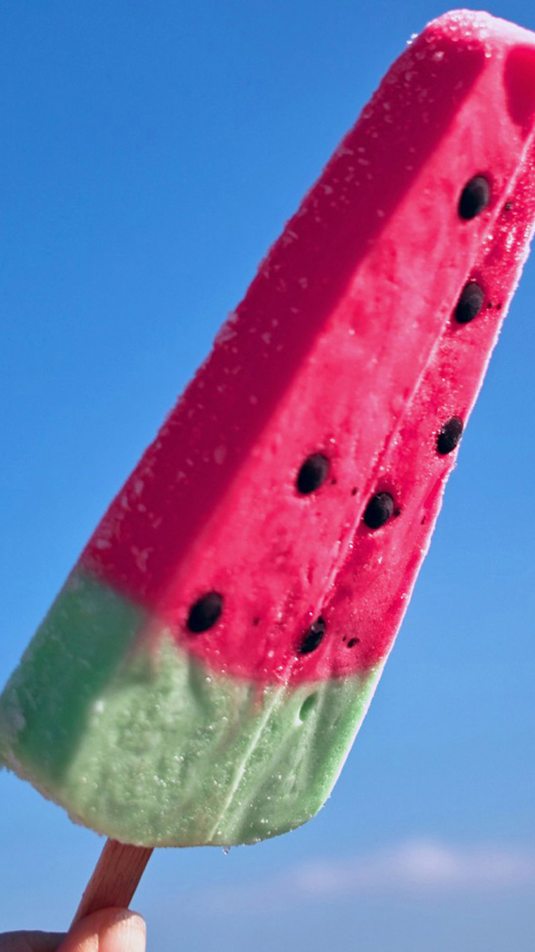 Ghiacciolo all'anguria, Gelato, Cielo azzurro, Estate, wallpaper per iPhone e Android