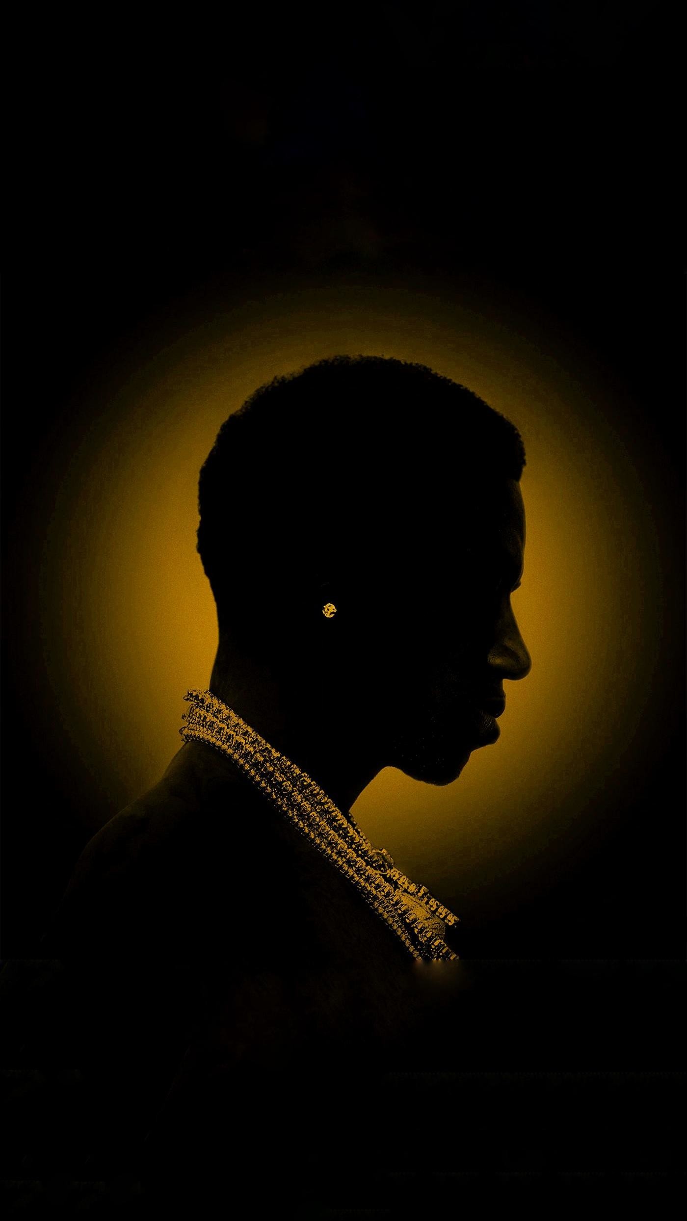 Silhouette, Profilo, Sfondo nero, Full HD, schermata di blocco del cellulare