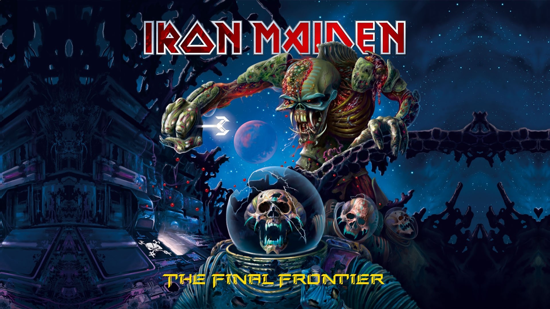 Iron Maiden, Eddie, The Final Frontier, Copertina album, Heavy metal, sfondo desktop Full HD