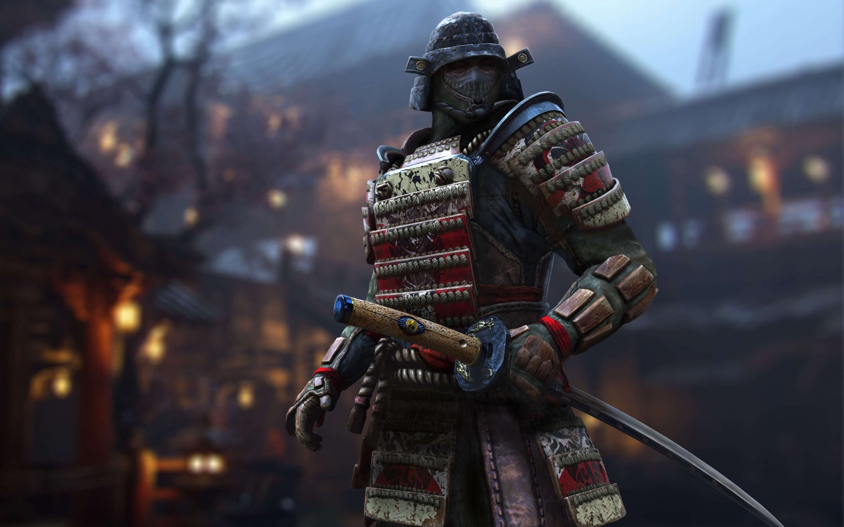 For Honor, Kensei, Samurai, Armatura, Notte, 2880x1800, sfondo per PC