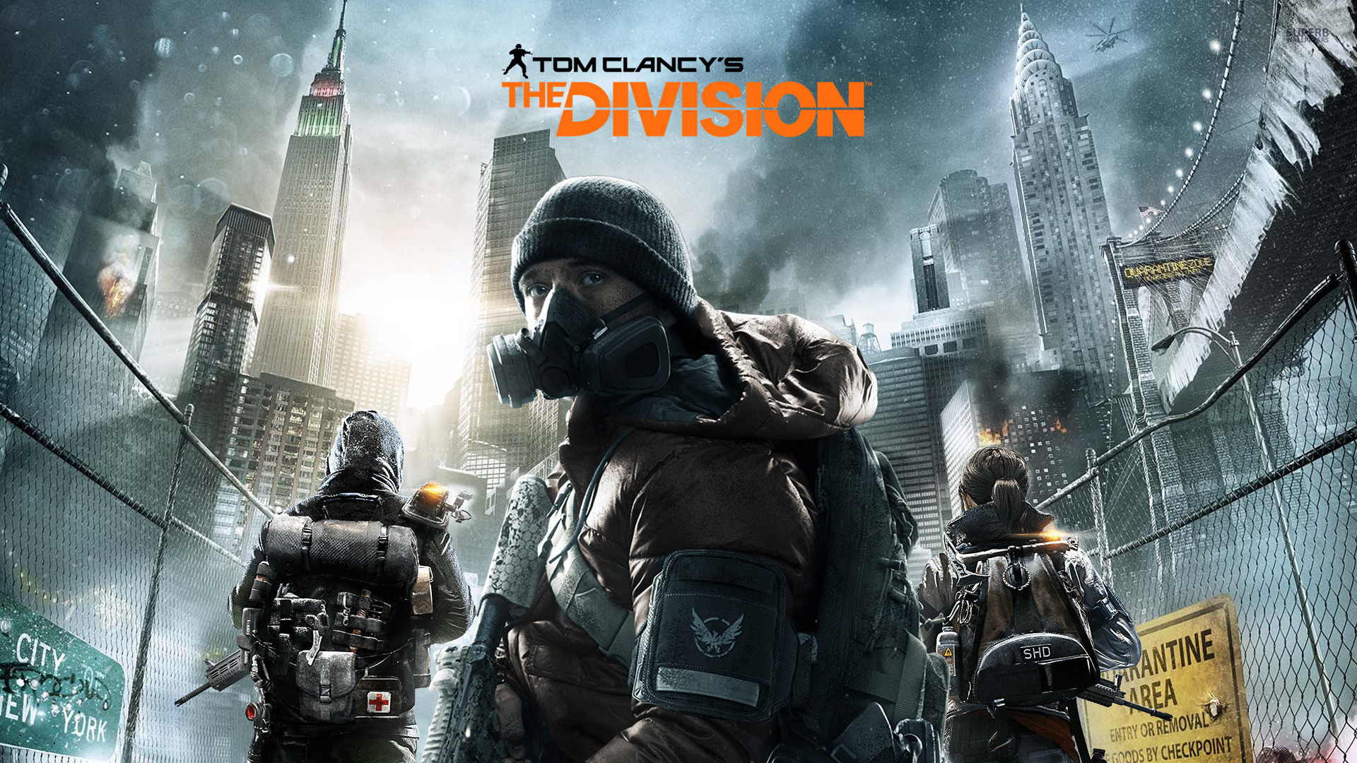 Tom Clancy's The Division, Agenti, Empire State Building, Logo, Full HD, sfondo Windows 11