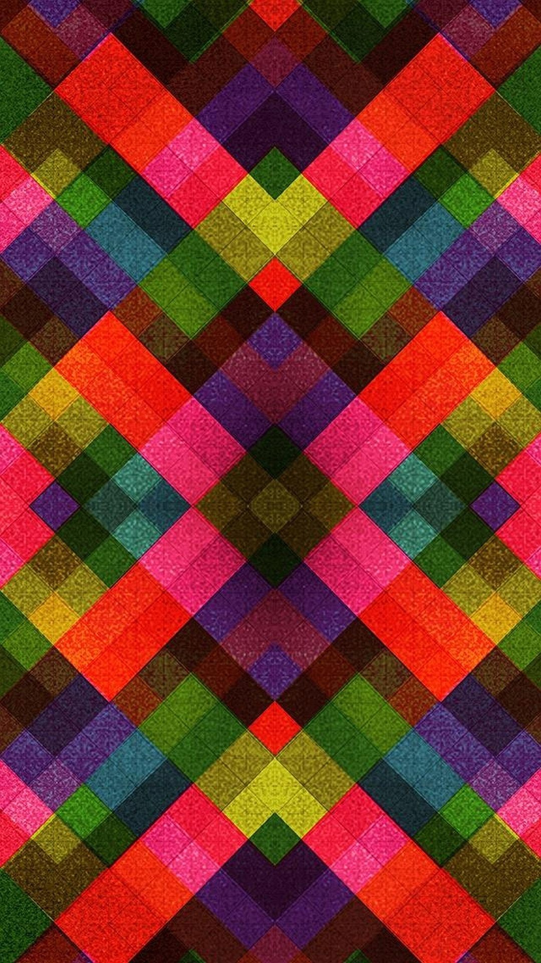 Motivo a rombi, Tessuto scozzese, Colori vivaci, Geometrico, schermata Home dello smartphone
