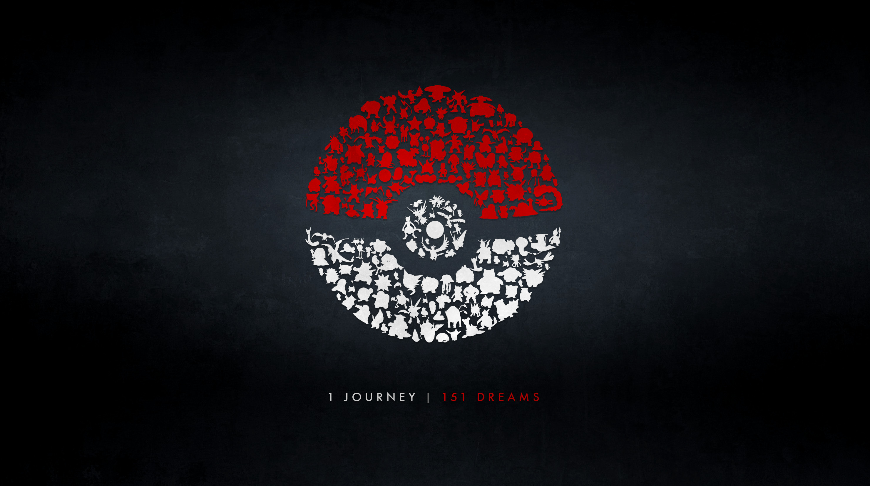Poké Ball, Pokémon, Silhouette, Sfondo scuro, 2K, wallpaper desktop