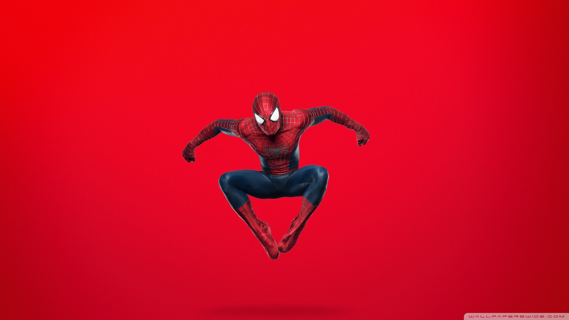 Spider-Man, Salto, Rosso, Minimalista, 1920x1080, immagine di sfondo