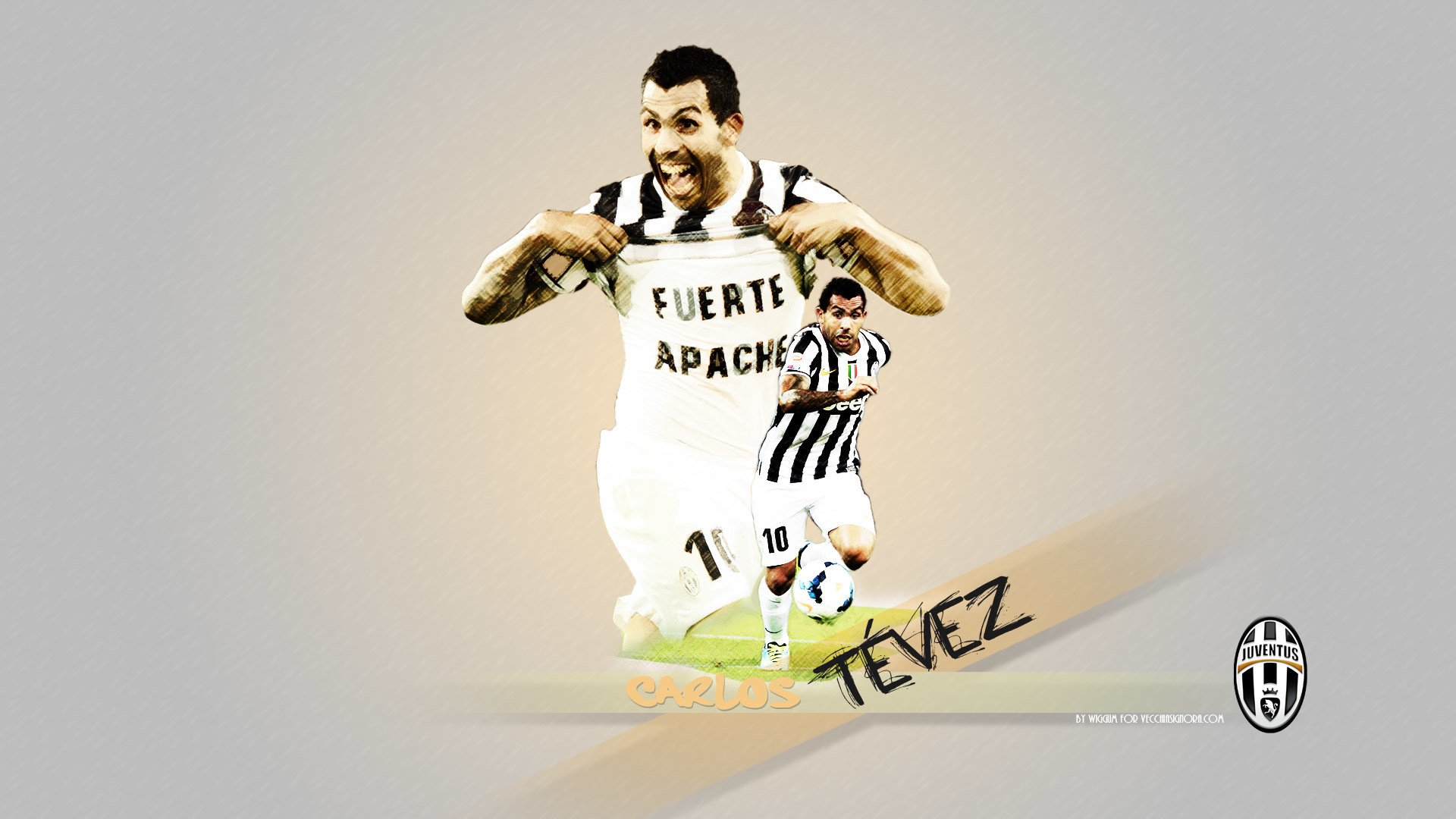 Carlos Tevez, Juventus, Fuerte Apache, Calciatore, 16:9 Full HD, wallpaper widescreen