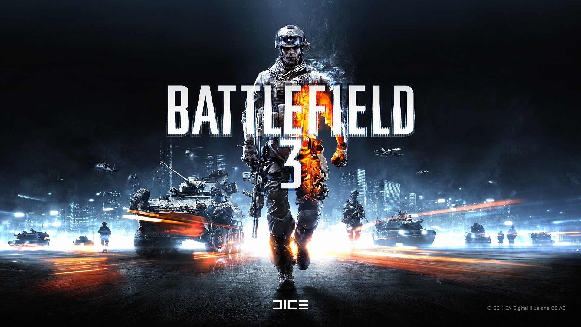 Battlefield 3, Logo, Soldato, Carri armati, EA DICE, 1920x1080, immagine di sfondo