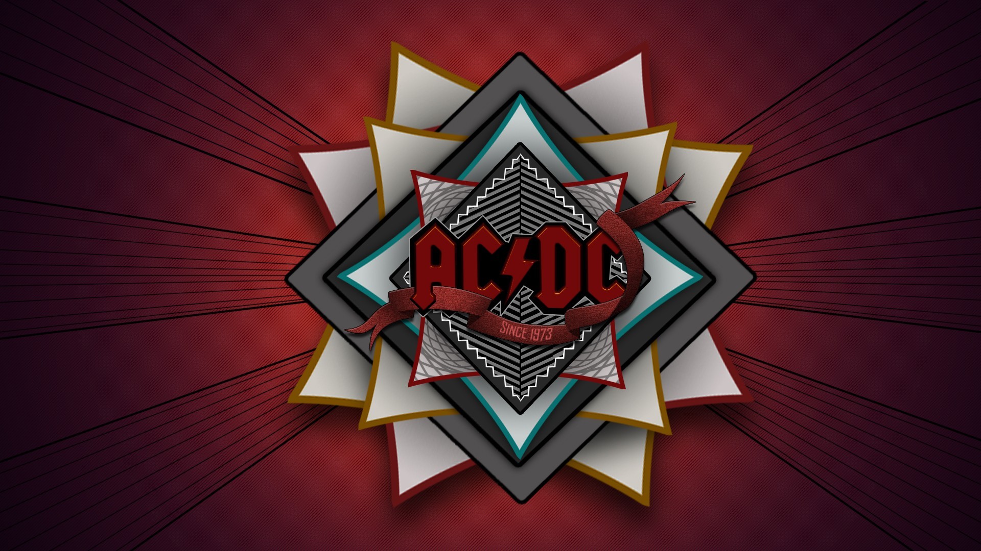 Logo AC/DC, AC/DC, Grafica, Rosso, Full HD, sfondo per PC