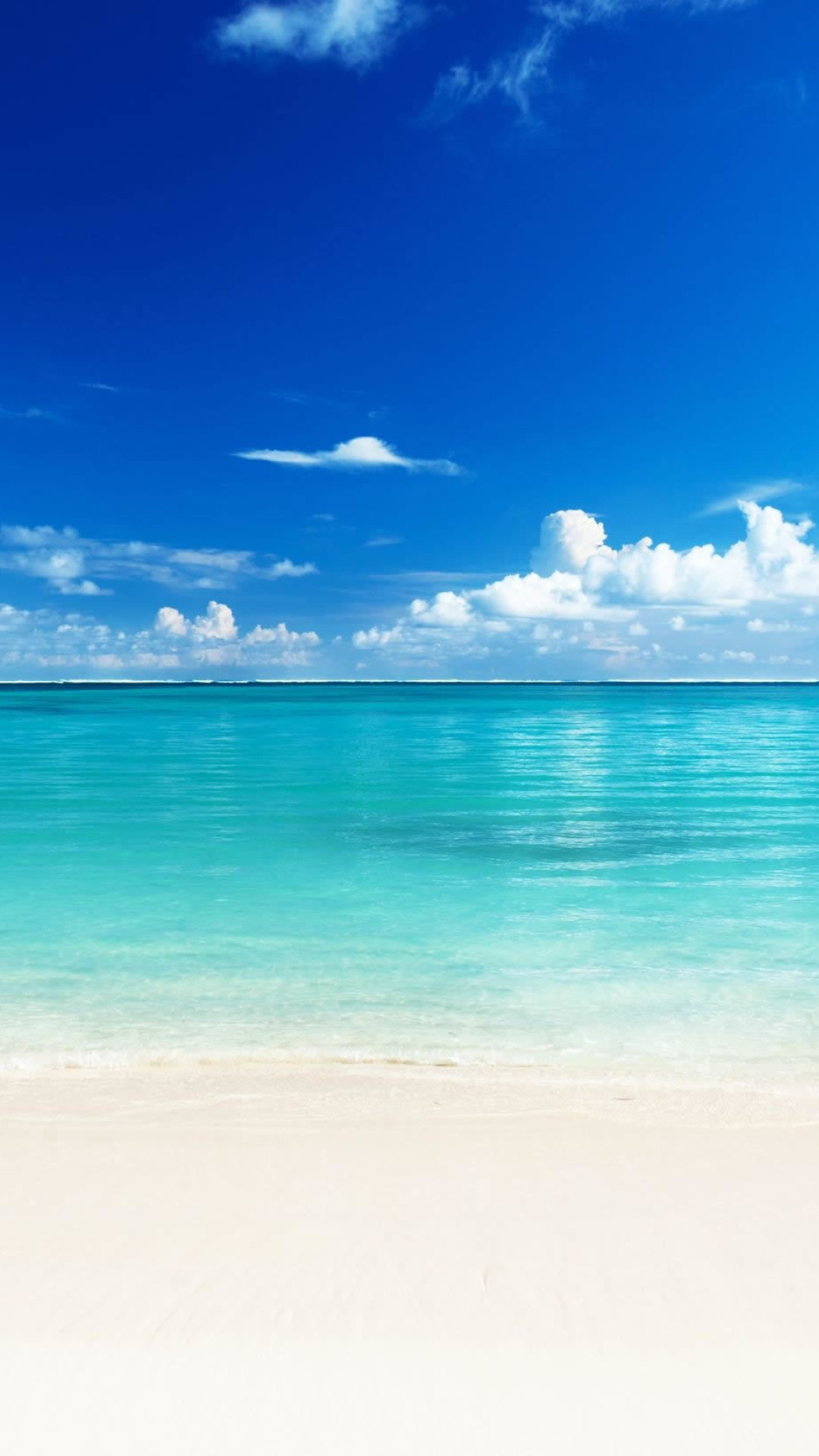 Spiaggia, Mare turchese, Cielo azzurro, Sabbia bianca, sfondo per iPhone 7 Plus