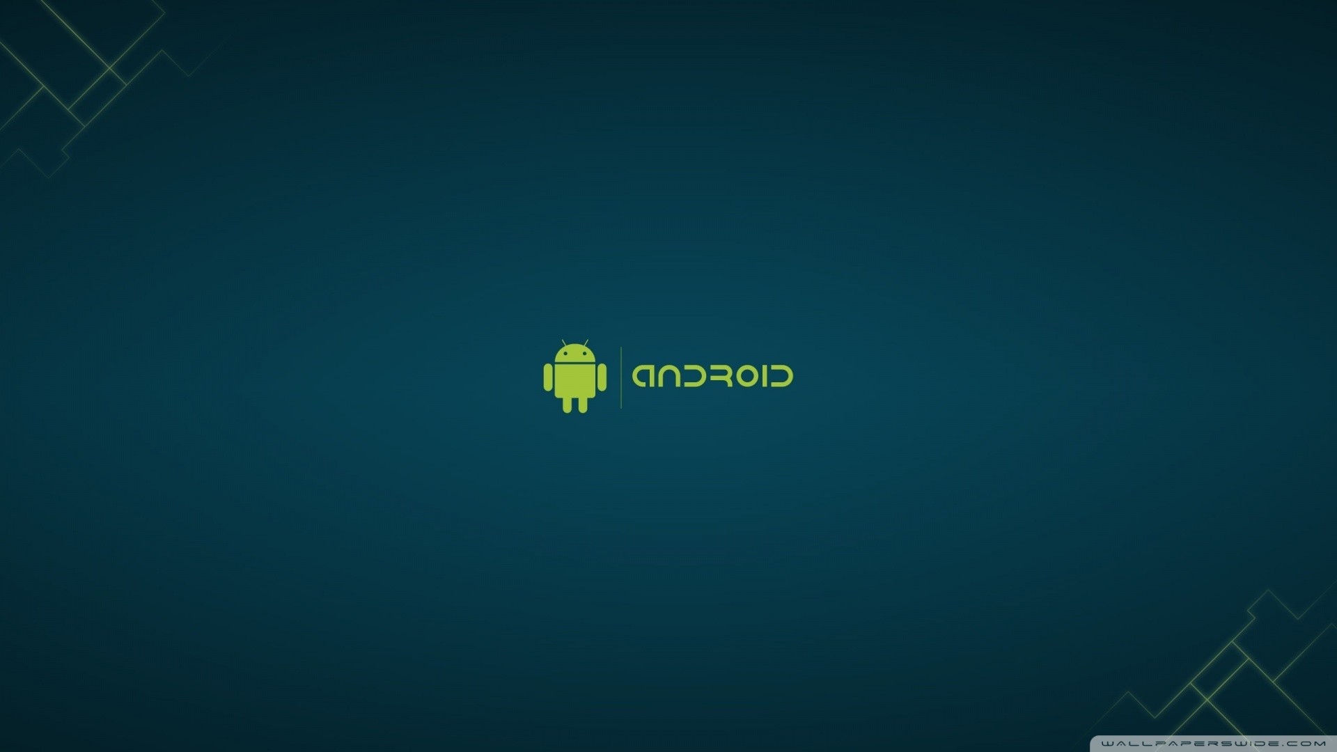 Android, Logo Android, Sfondo blu petrolio, Minimalista, Full HD, wallpaper per PC