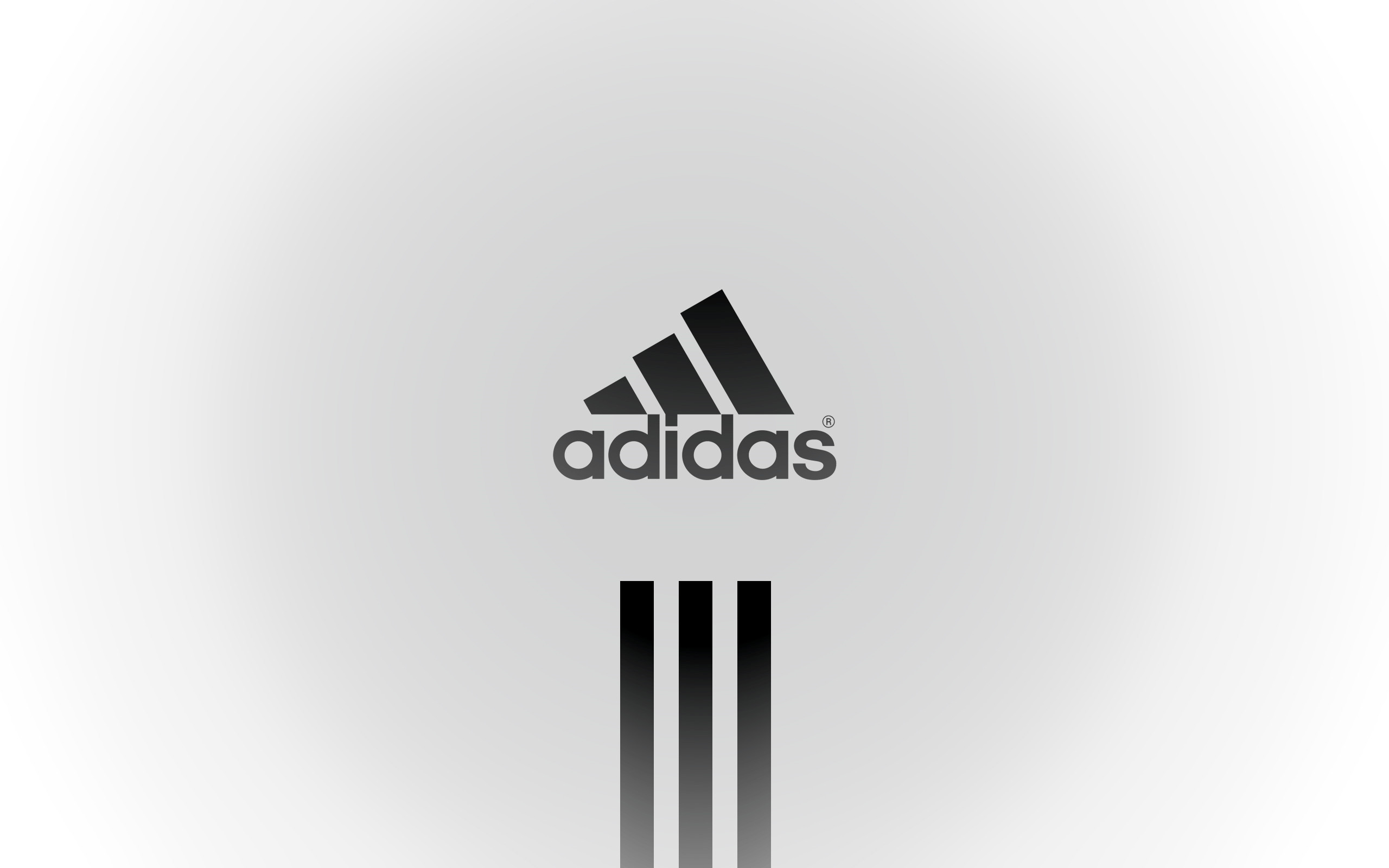 Adidas, Logo Performance, Tre strisce, Grigio, 2K, sfondo per PC