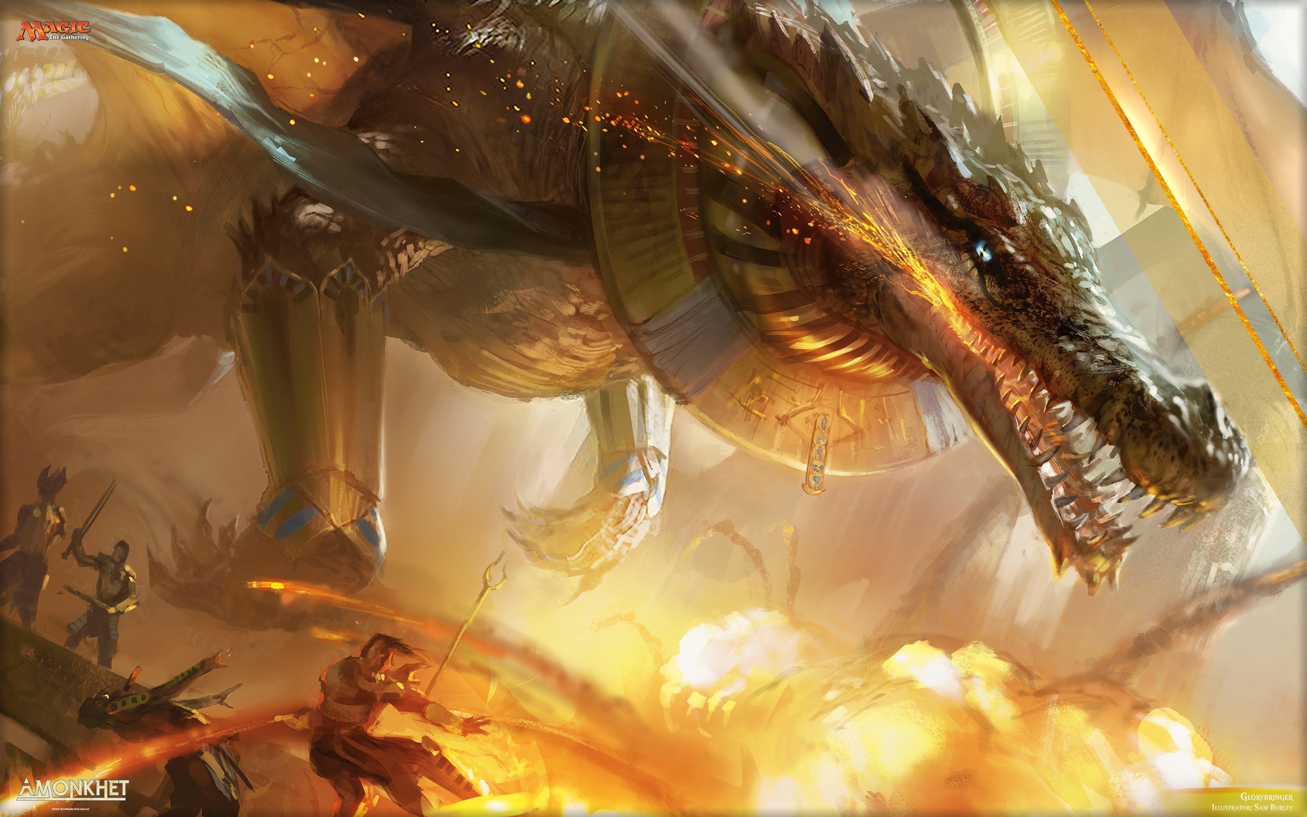 MTG, Drago, Fuoco, Battaglia, 16:10 2K, sfondo widescreen