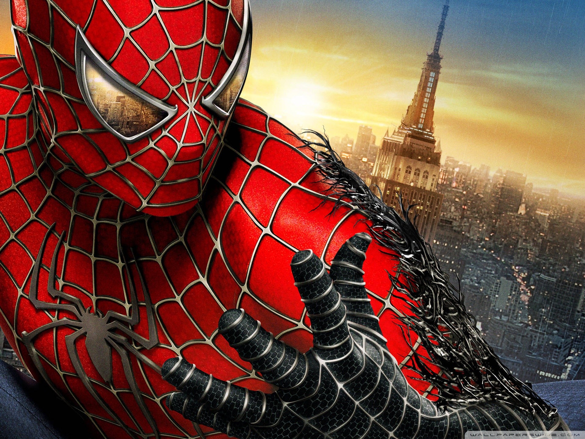 Spider-Man, Spider-Man 3, Marvel, Città, Primo piano, Full HD, schermata di blocco iPad
